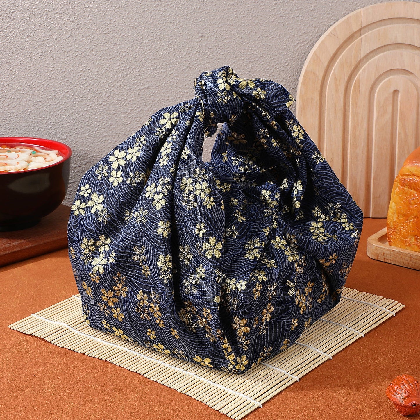 SWETRACE Square Japanese Style Wrapping Cloth Blue 1Pack 27.6x27.6in
