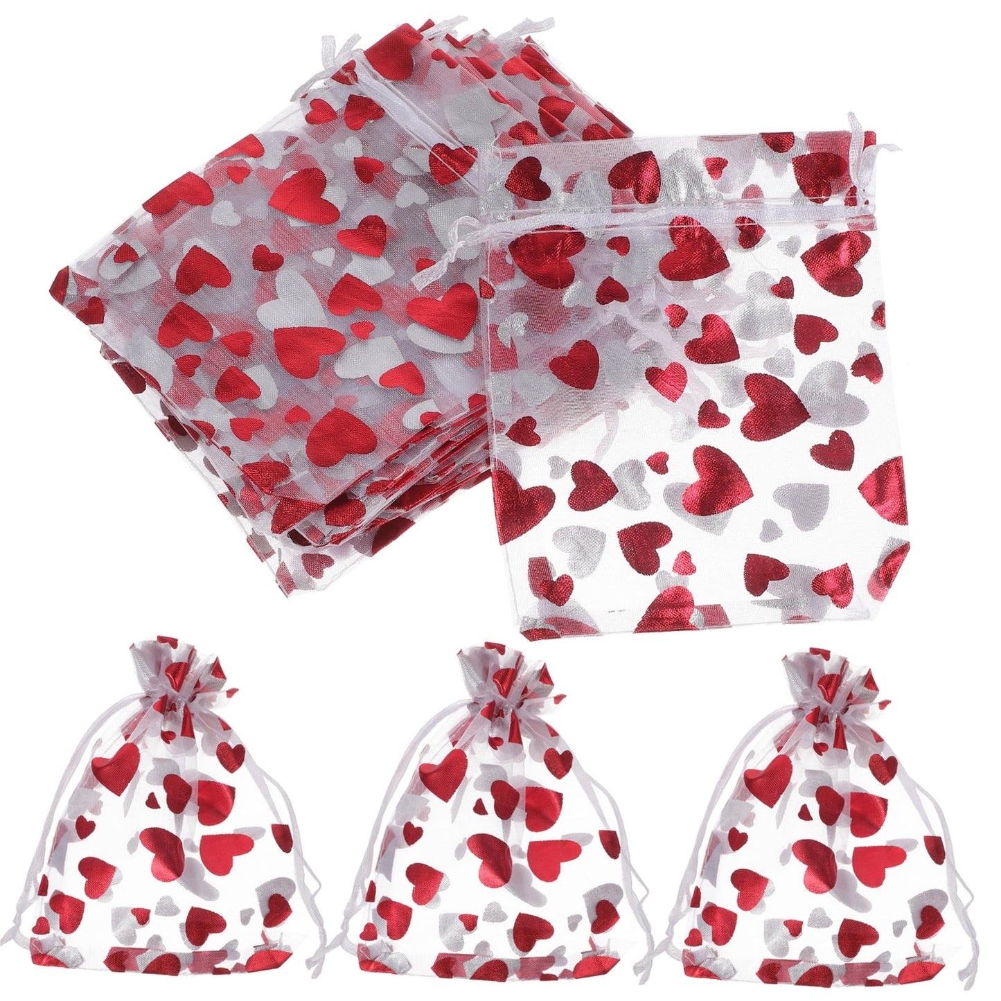 SWETRACE 25Pcs Small Goodie Bags for Valentine's Day and Wedding Treats