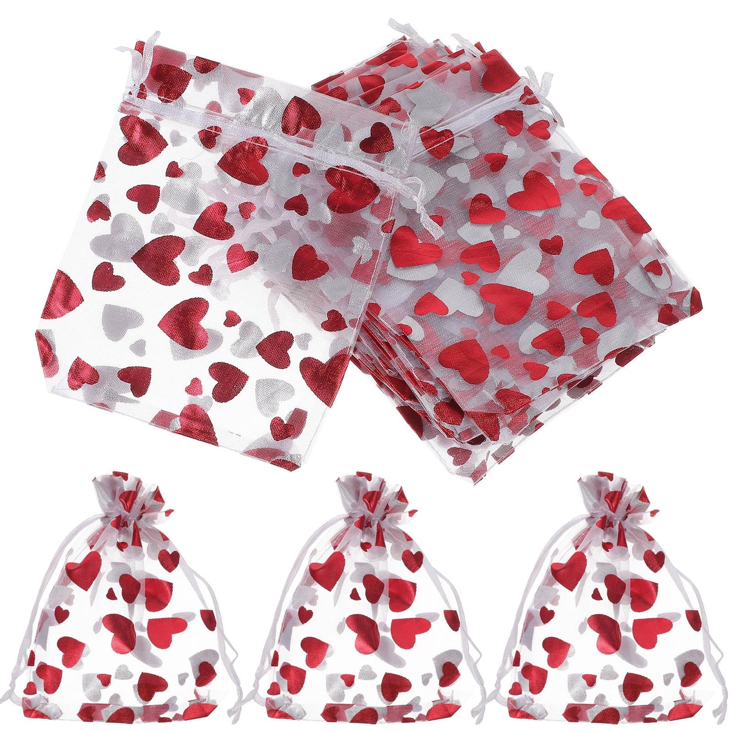 SWETRACE 25Pcs Small Goodie Bags for Valentine's Day and Wedding Treats