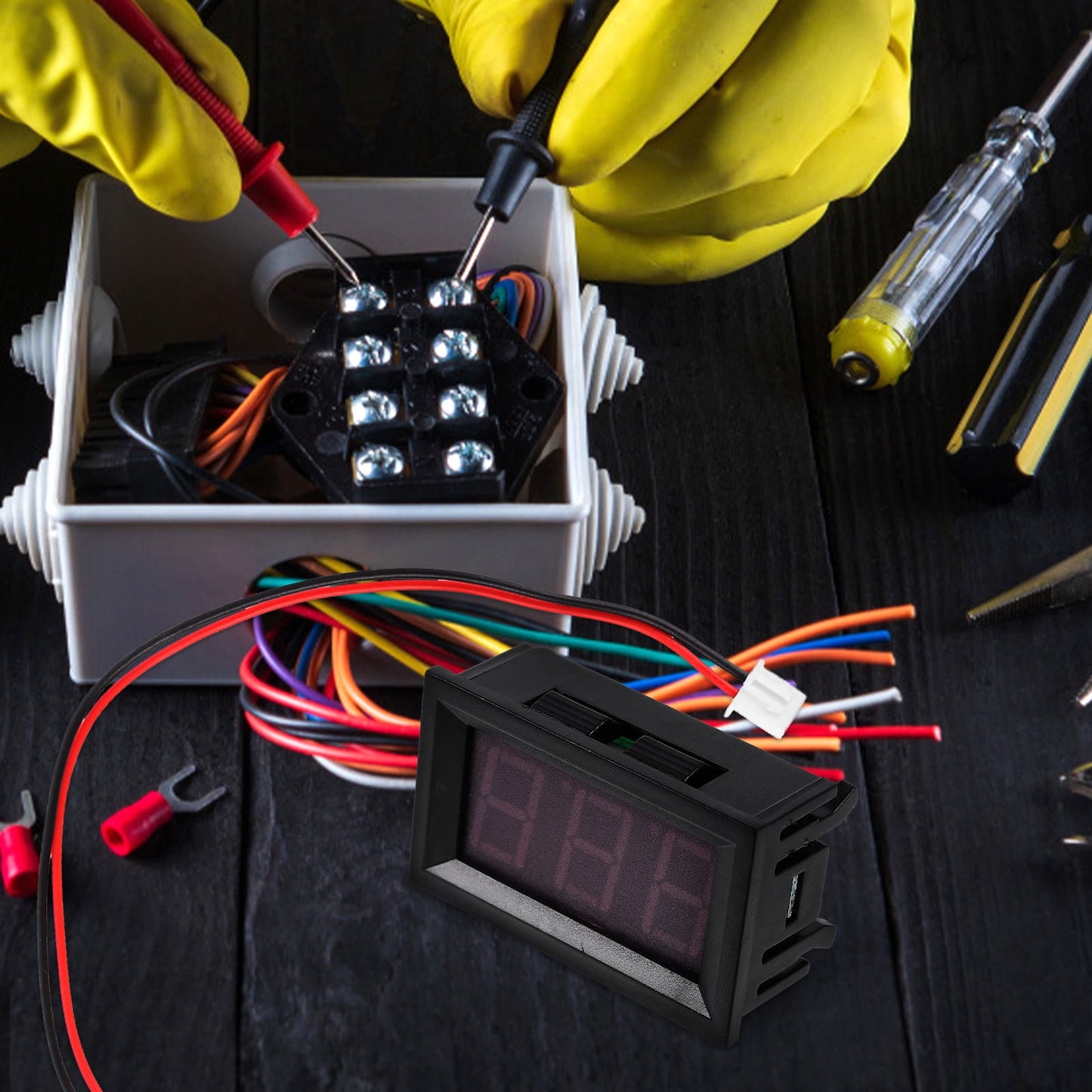 SWETRACE 1Set Power Monitoring System Voltmeter Head with LED Display for Voltage Meter
