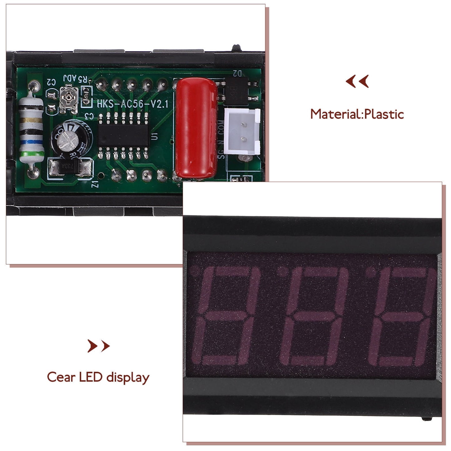 SWETRACE 1Set Power Monitoring System Voltmeter Head with LED Display for Voltage Meter