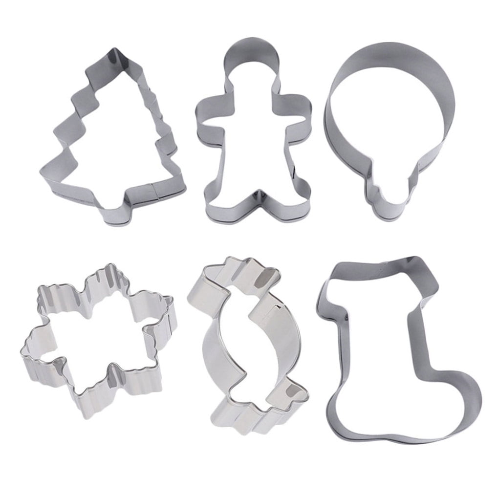 SWETRACE Biscuit Molds Baking Molds 6Pcs 2.36X3.14X1.18in