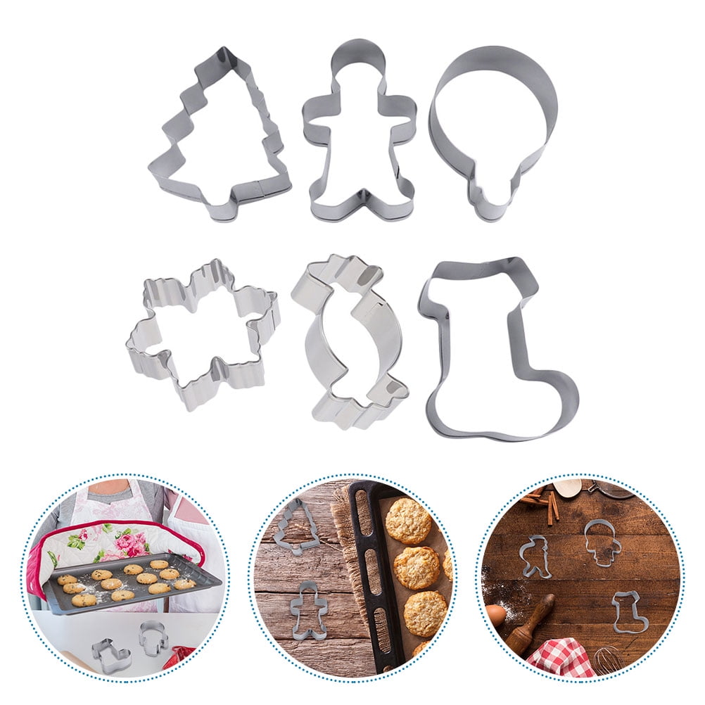 SWETRACE Biscuit Molds Baking Molds 6Pcs 2.36X3.14X1.18in