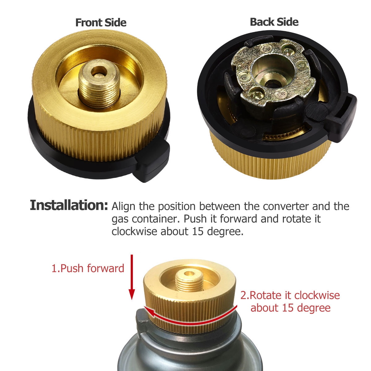 SWETRACE Camping Stove Hose Adapter Gas Bottle Converter 1Set