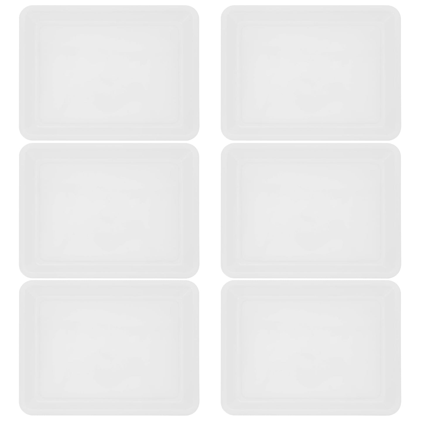 SWETRACE 6Pcs Puzzle Trays White Color For Building Blocks And Puzzles Toy Organization And Storage