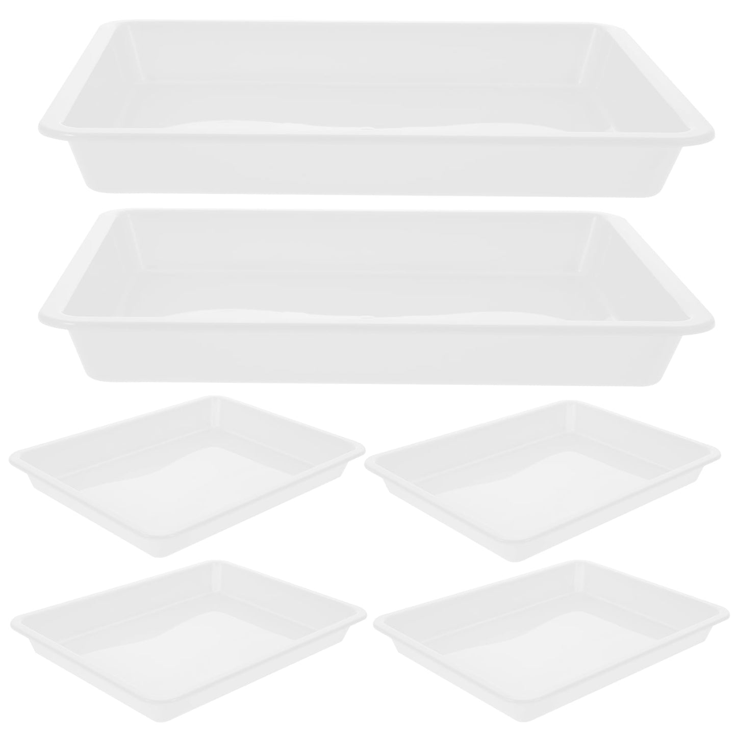 SWETRACE 6Pcs Puzzle Trays White Color For Building Blocks And Puzzles Toy Organization And Storage