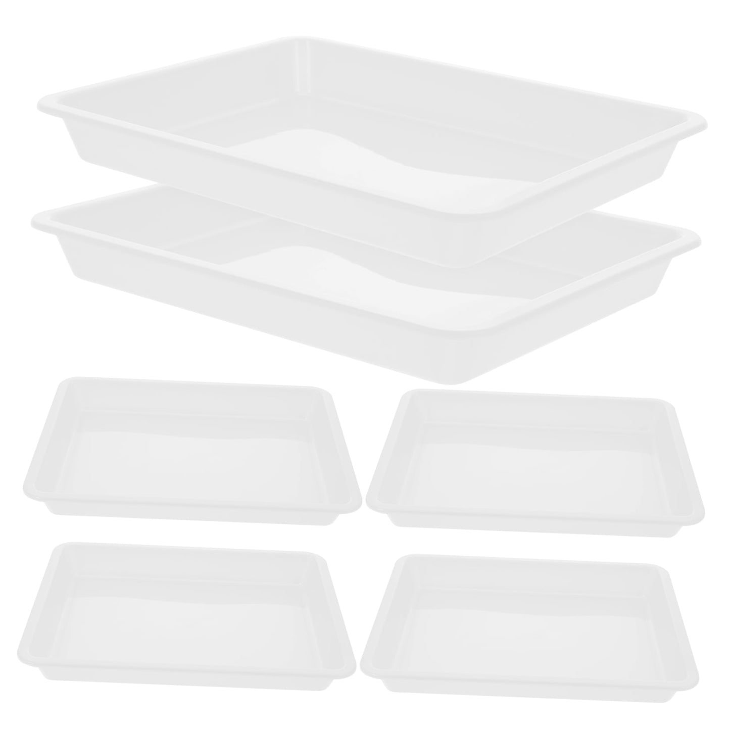 SWETRACE 6Pcs Puzzle Trays White Color For Building Blocks And Puzzles Toy Organization And Storage