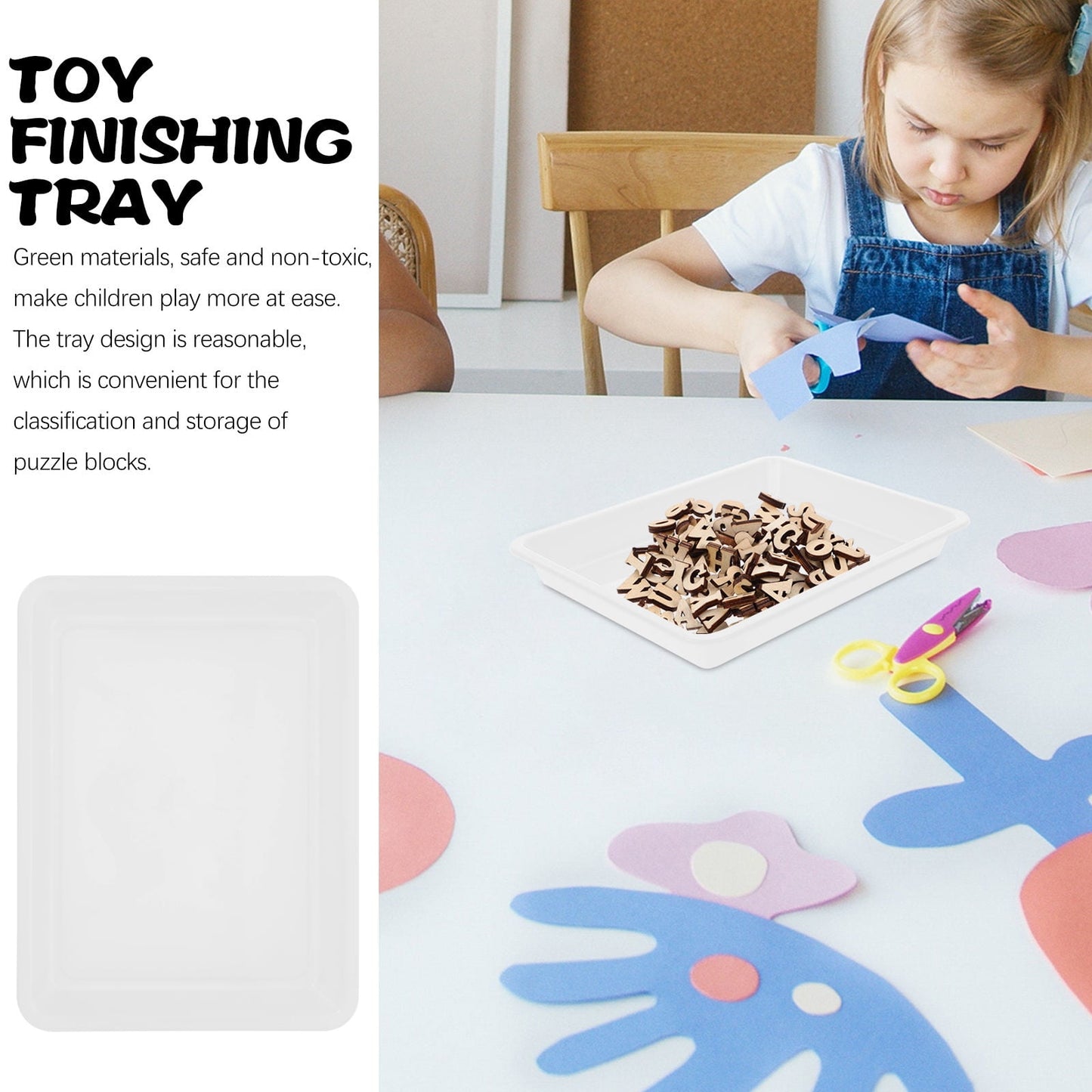 SWETRACE 6Pcs Puzzle Trays White Color For Building Blocks And Puzzles Toy Organization And Storage
