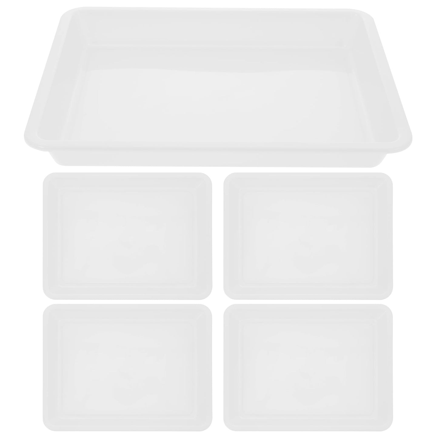 SWETRACE 6Pcs Puzzle Trays White Color For Building Blocks And Puzzles Toy Organization And Storage