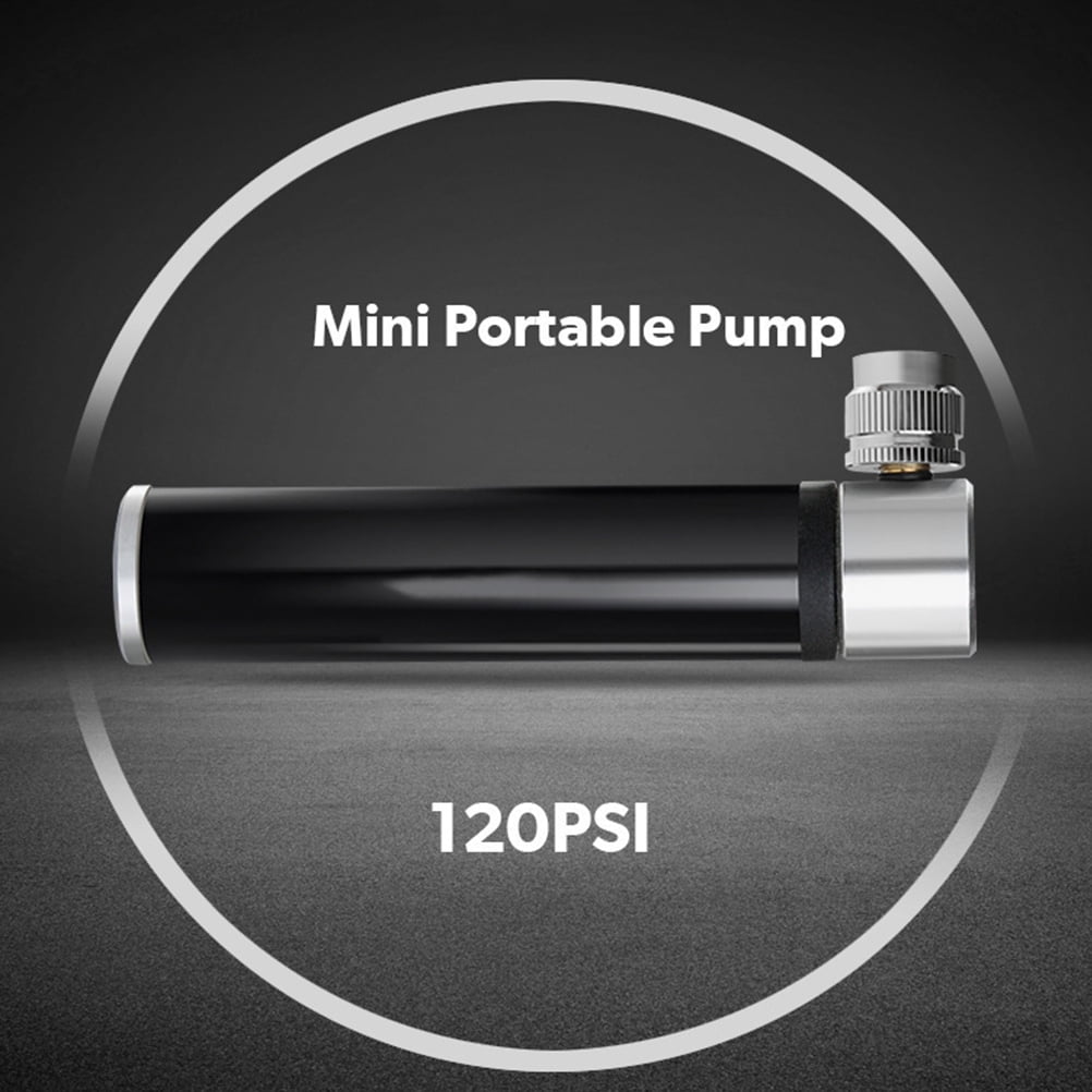 SWETRACE 1Set Black Mini Bicycle Air Pump Portable Design for Cycling and Outdoor Activities 4.7*2.9in