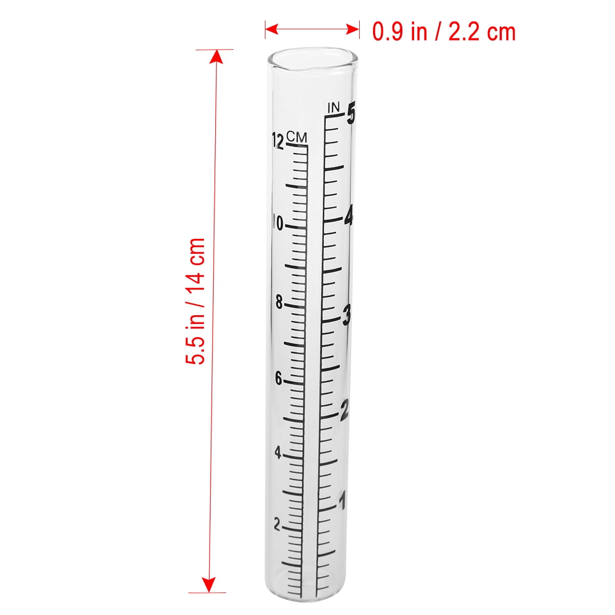 SWETRACE Flat Bottomed Gauge Test Tube With Scale For Weather Measurement Design For Farming And Climate Research