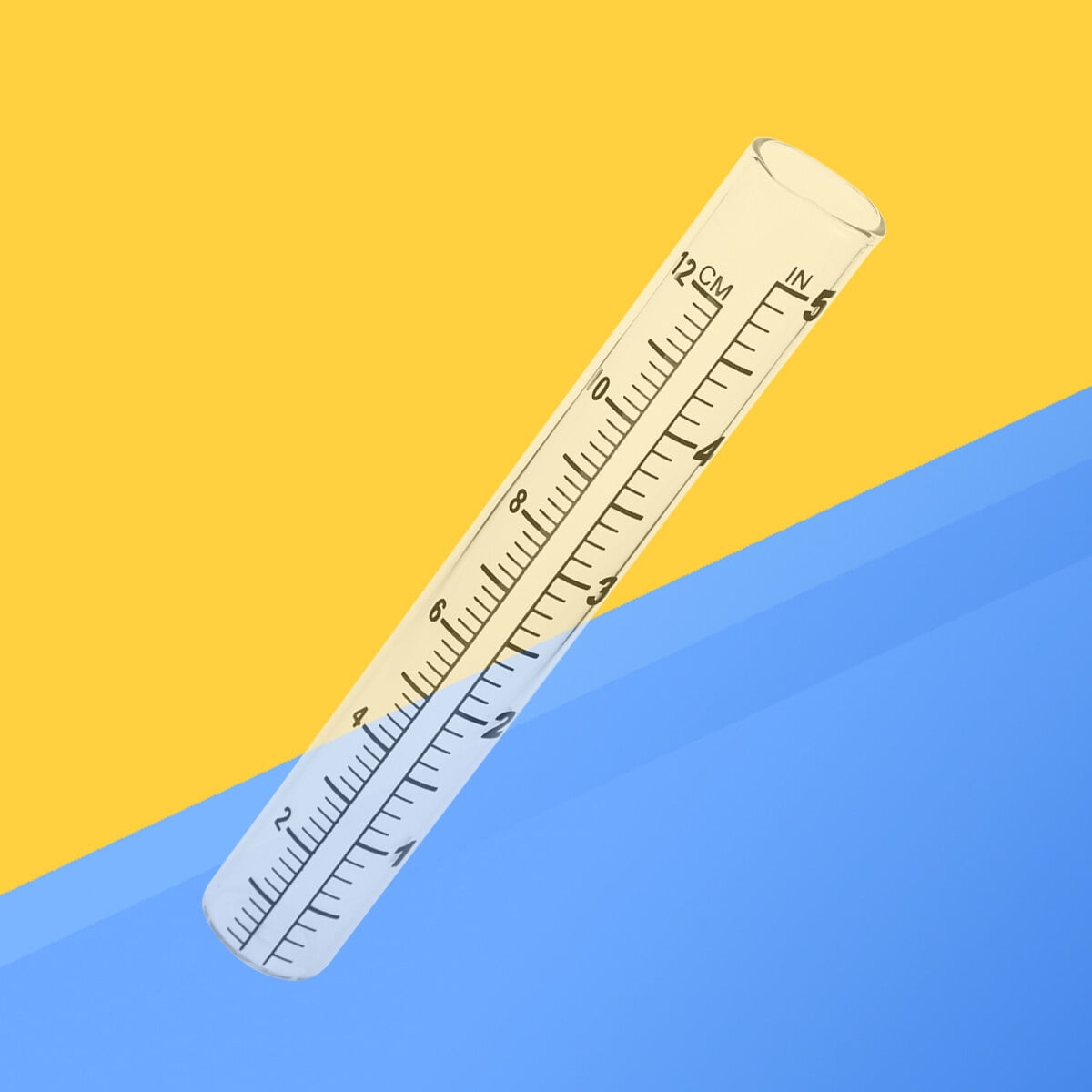 SWETRACE Flat Bottomed Gauge Test Tube With Scale For Weather Measurement Design For Farming And Climate Research