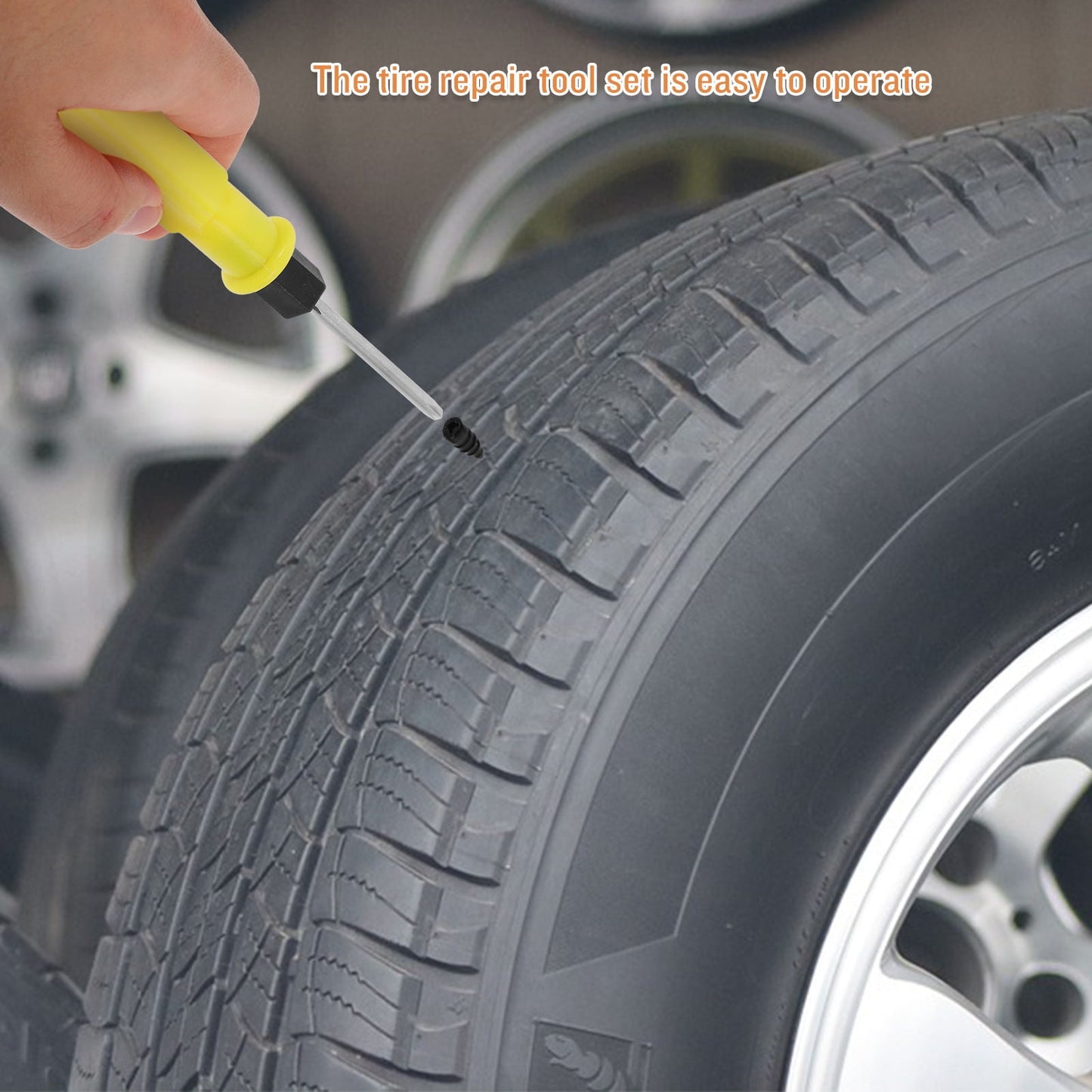 SWETRACE Car Wheel Puncture Repair Screws 1 Set with Iron and Rubber for Tires