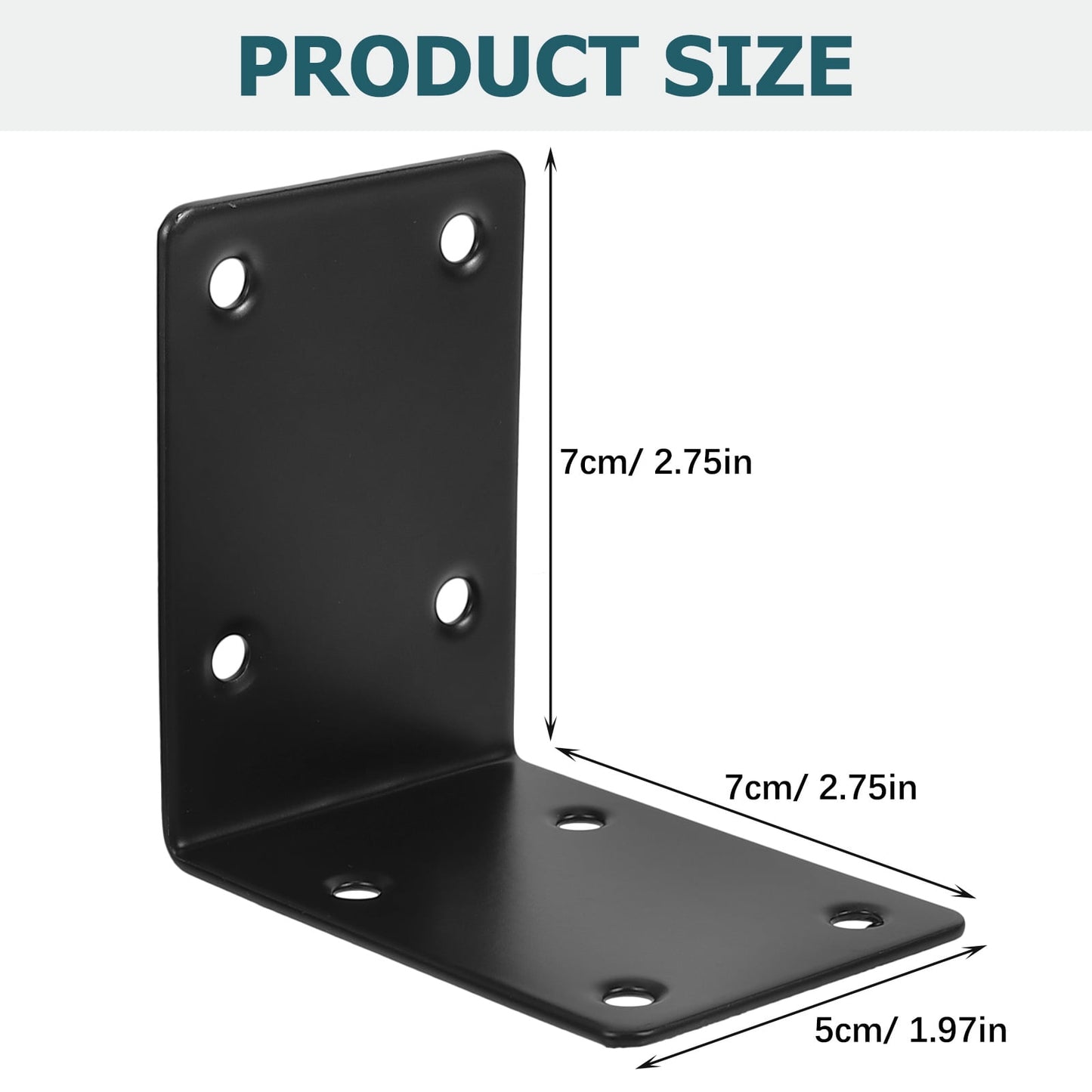 SWETRACE 4Pcs Decorative L Brackets for Railing Right Angle and Shelf Support