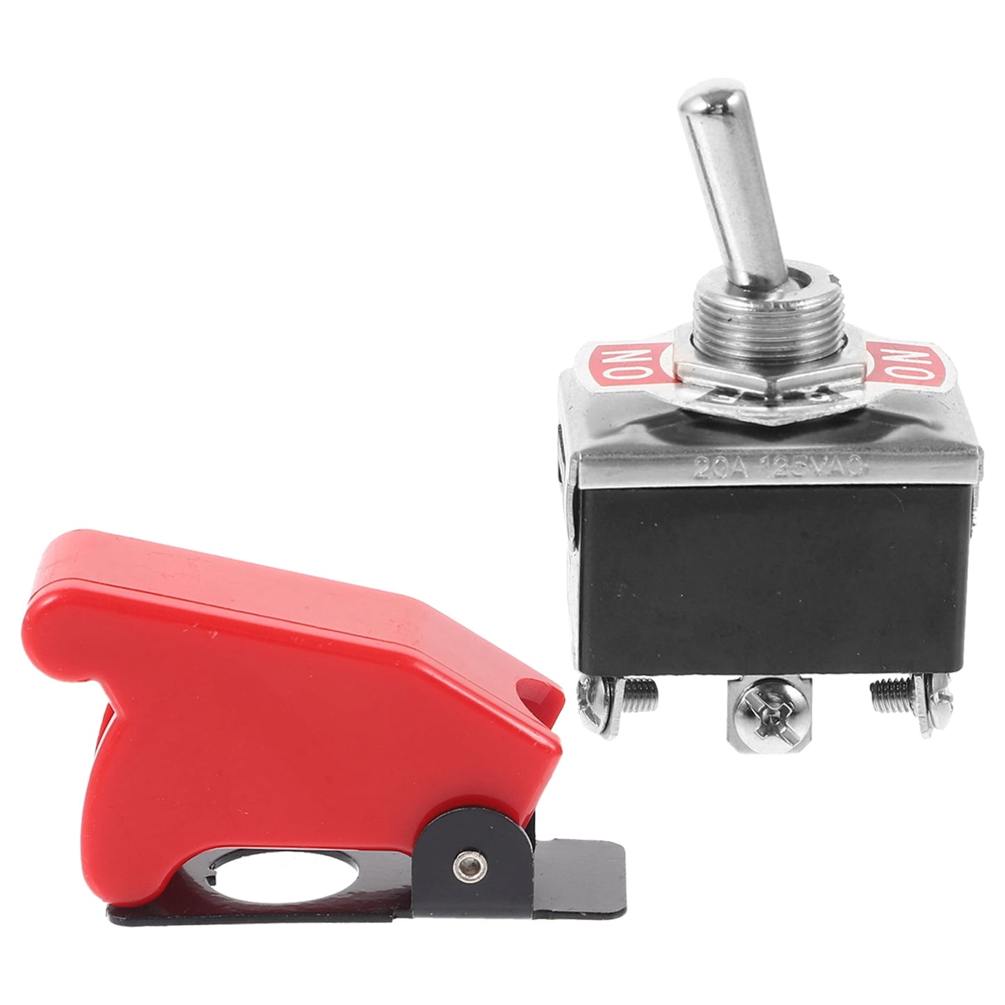 SWETRACE Red Protective Cover Switch 203A Heavy Duty Toggle Switch Metal 1 Set