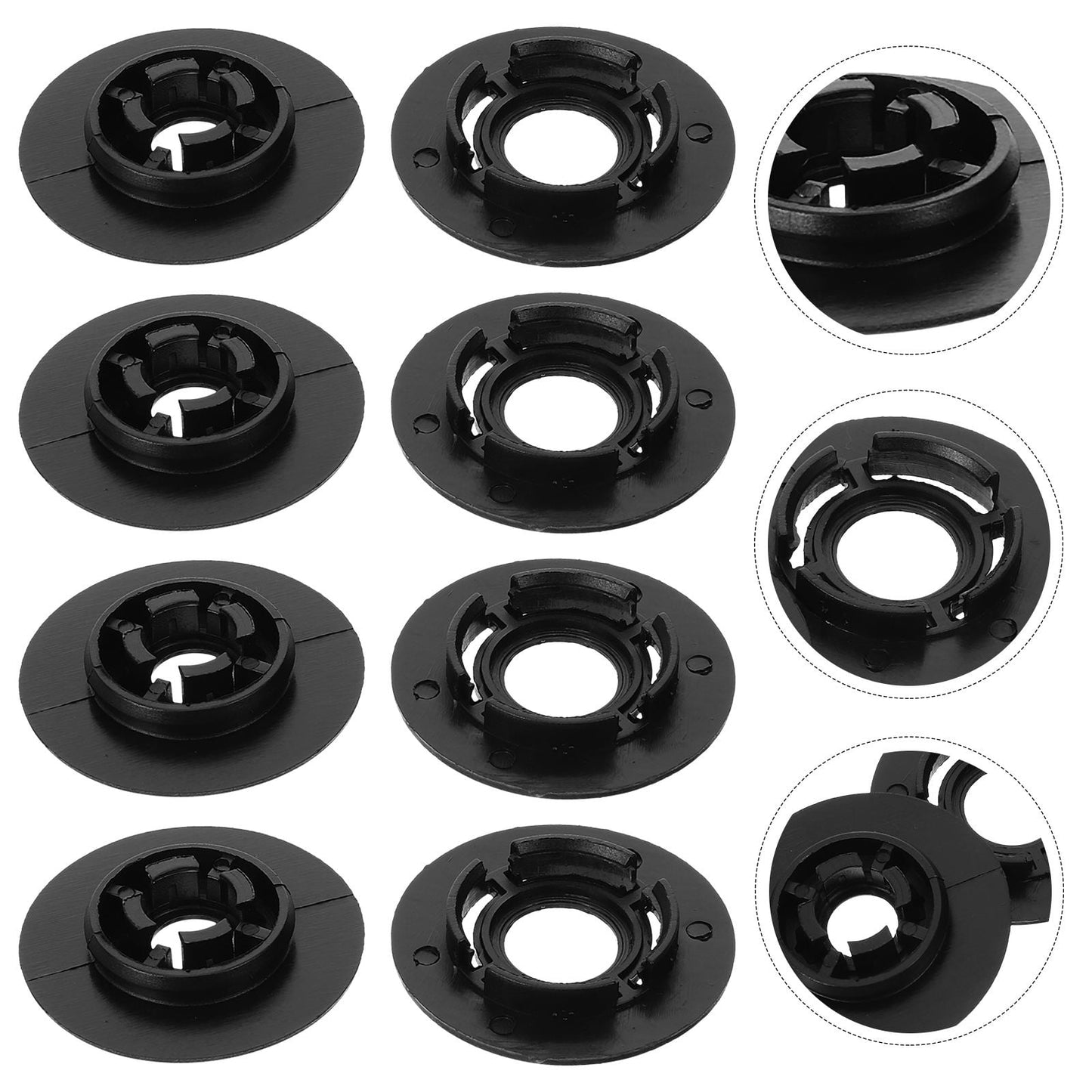 SWETRACE 4Pcs Car Accessories Floor Mat Clips Black Plastic Clips for Vehicle 1.57X1.57X0.28in