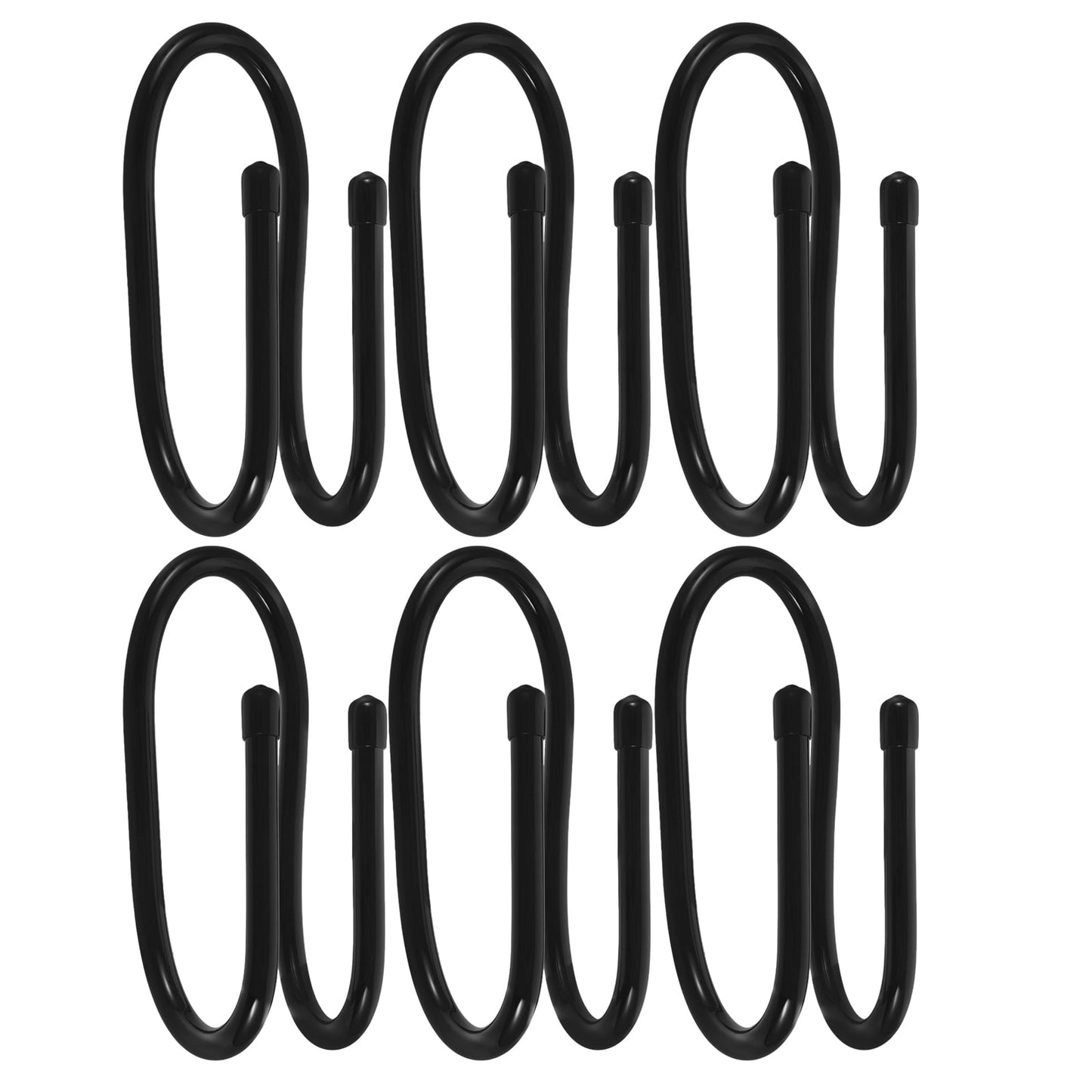 SWETRACE 6Pcs Sturdy Black Plastic Hooks for Pool Fence and Equipment 5.7x2.6x2.2in