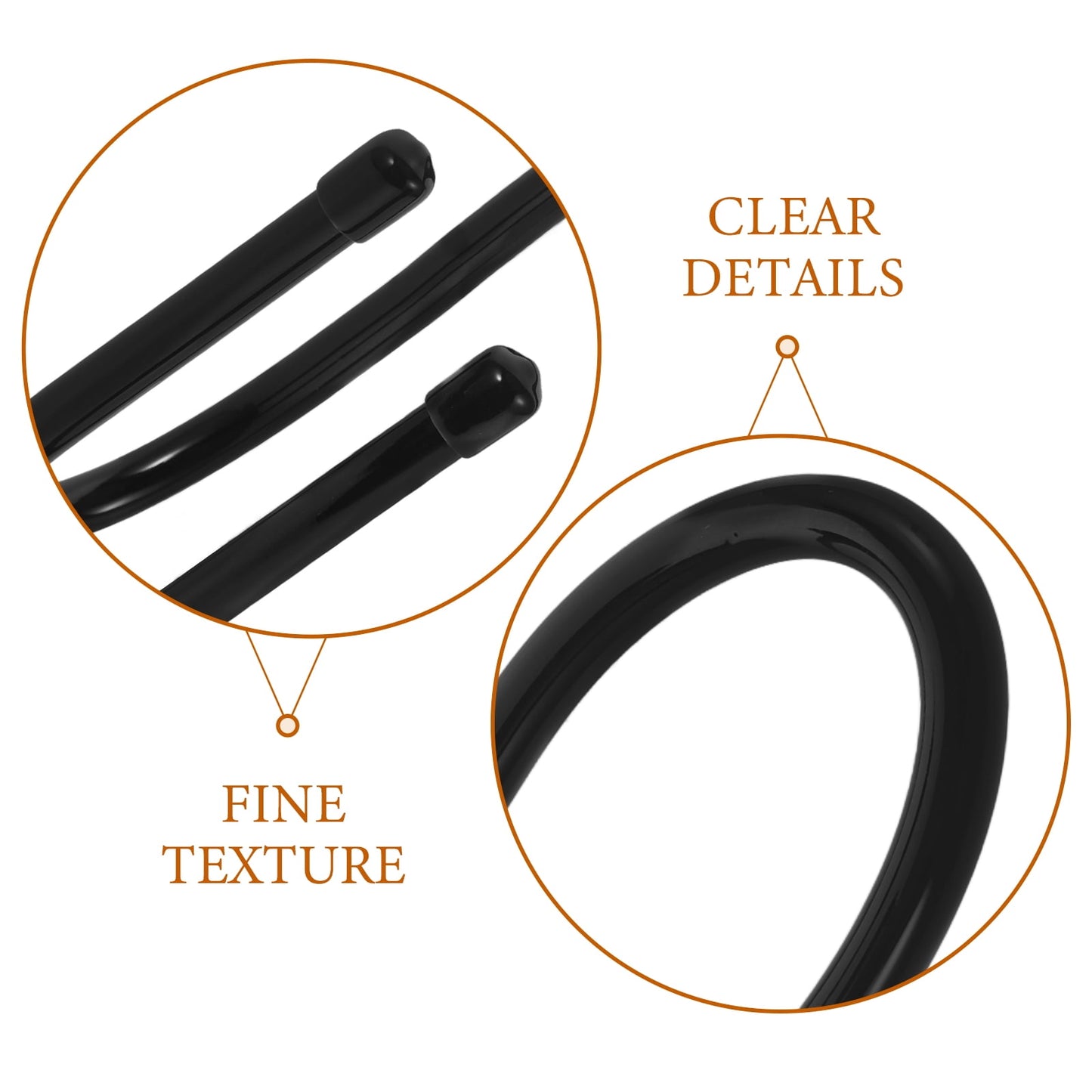 SWETRACE 6Pcs Sturdy Black Plastic Hooks for Pool Fence and Equipment 5.7x2.6x2.2in