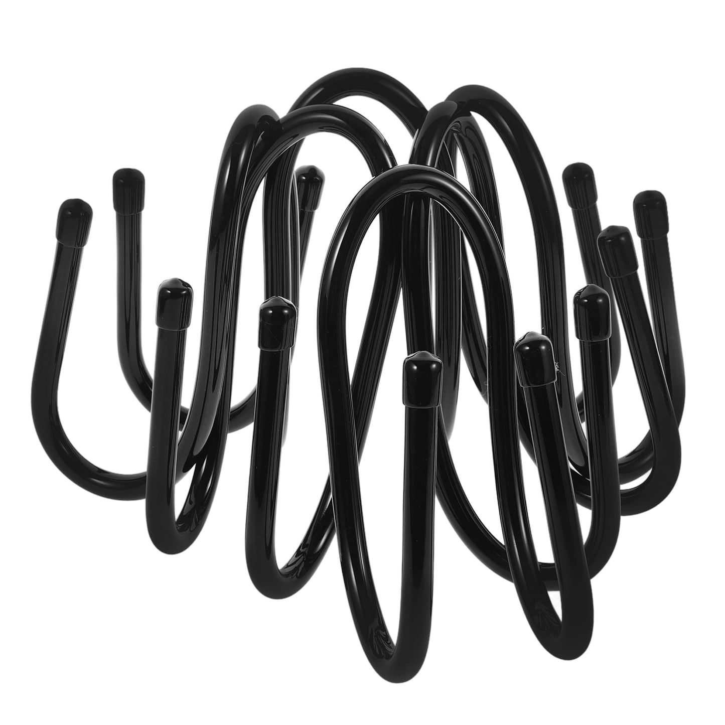 SWETRACE 6Pcs Sturdy Black Plastic Hooks for Pool Fence and Equipment 5.7x2.6x2.2in
