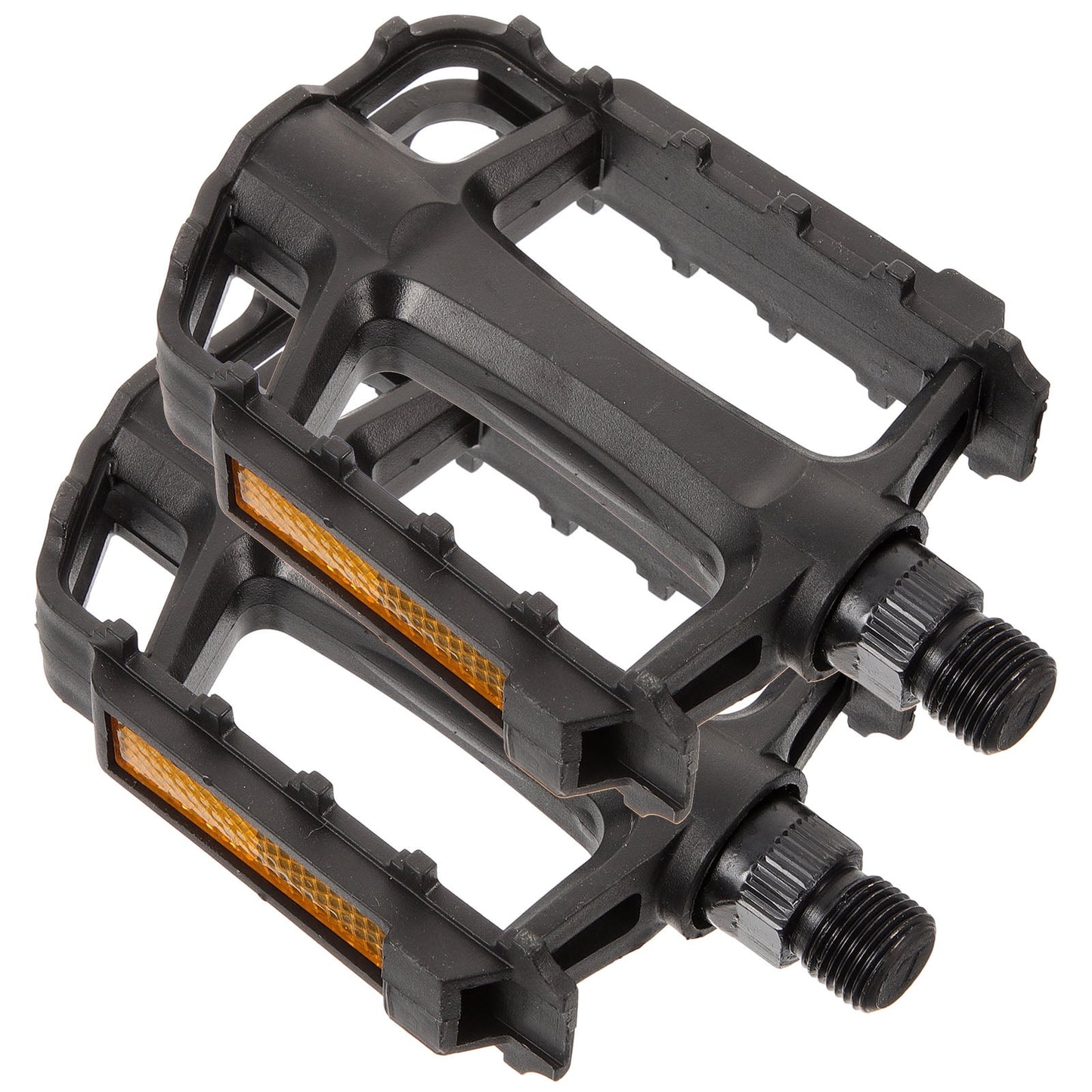 SWETRACE 2Pcs Flat Bike Pedals Carbon Steel Replacement for Road and Mountain Bikes Black