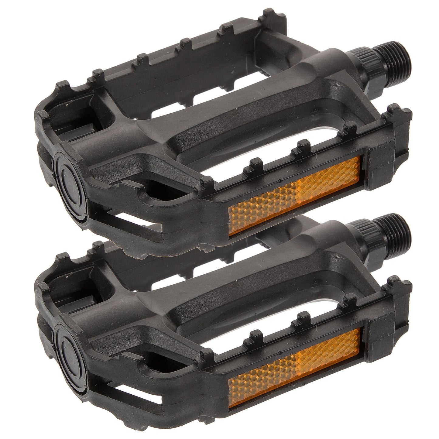 SWETRACE 2Pcs Flat Bike Pedals Carbon Steel Replacement for Road and Mountain Bikes Black