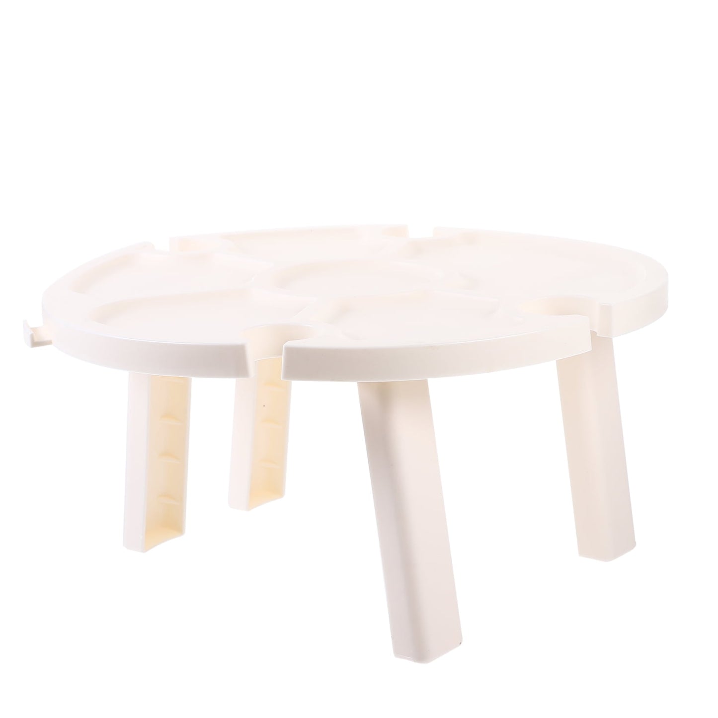 SWETRACE Small Outdoor Table Folding White Plastic 1Pcs 5.5X11.8X11.8in