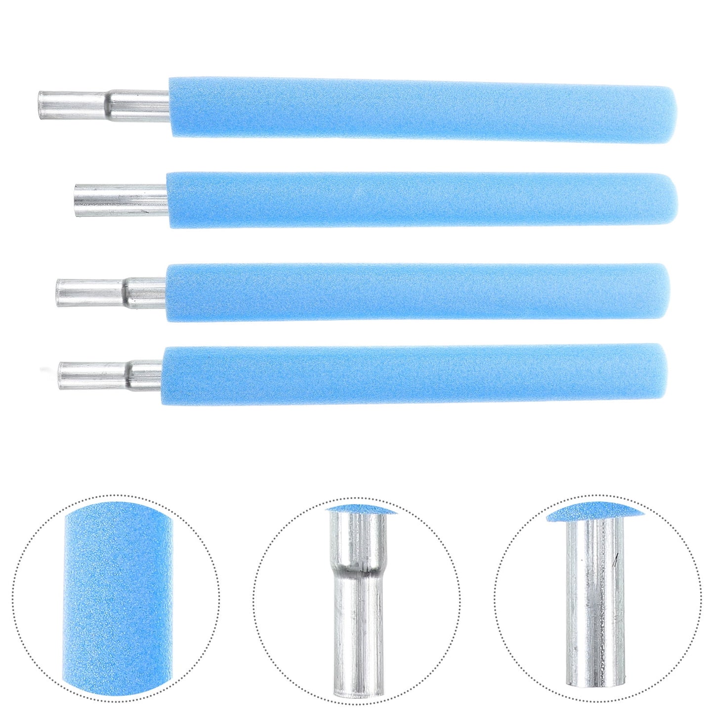 SWETRACE 4 Trampoline Poles Steel Foam Replacement Parts 1Set 19.06X1.57X1.57in
