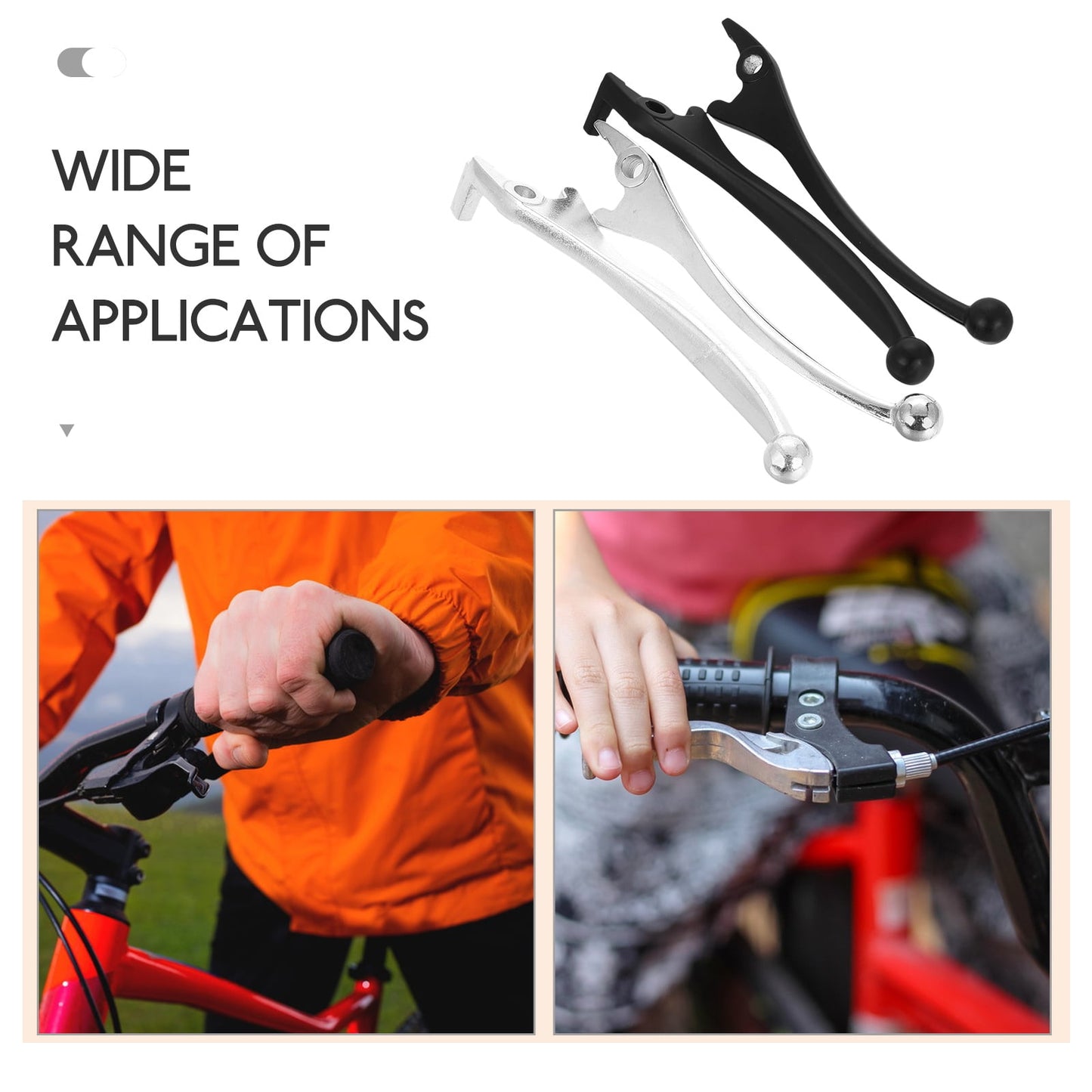 SWETRACE 4Pcs White Brake Handle for Scooters with Braking Control and Octagonal Shape