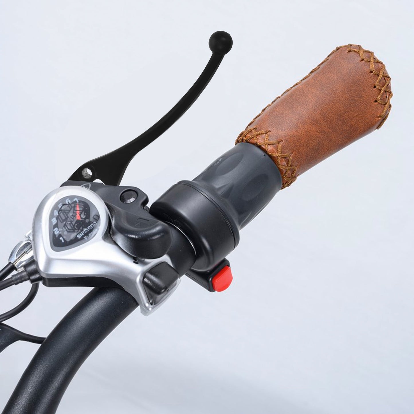 SWETRACE 4Pcs White Brake Handle for Scooters with Braking Control and Octagonal Shape