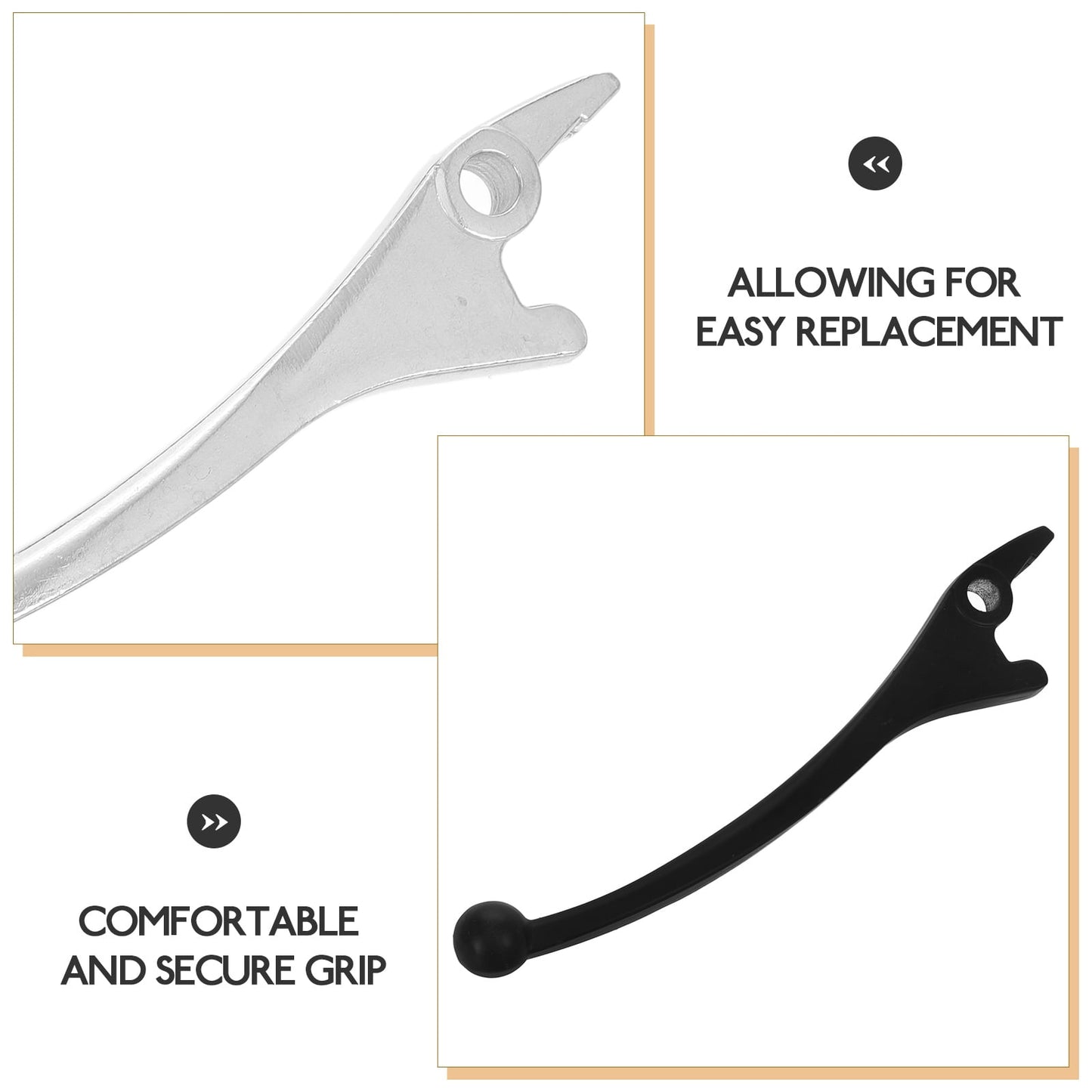 SWETRACE 4Pcs White Brake Handle for Scooters with Braking Control and Octagonal Shape