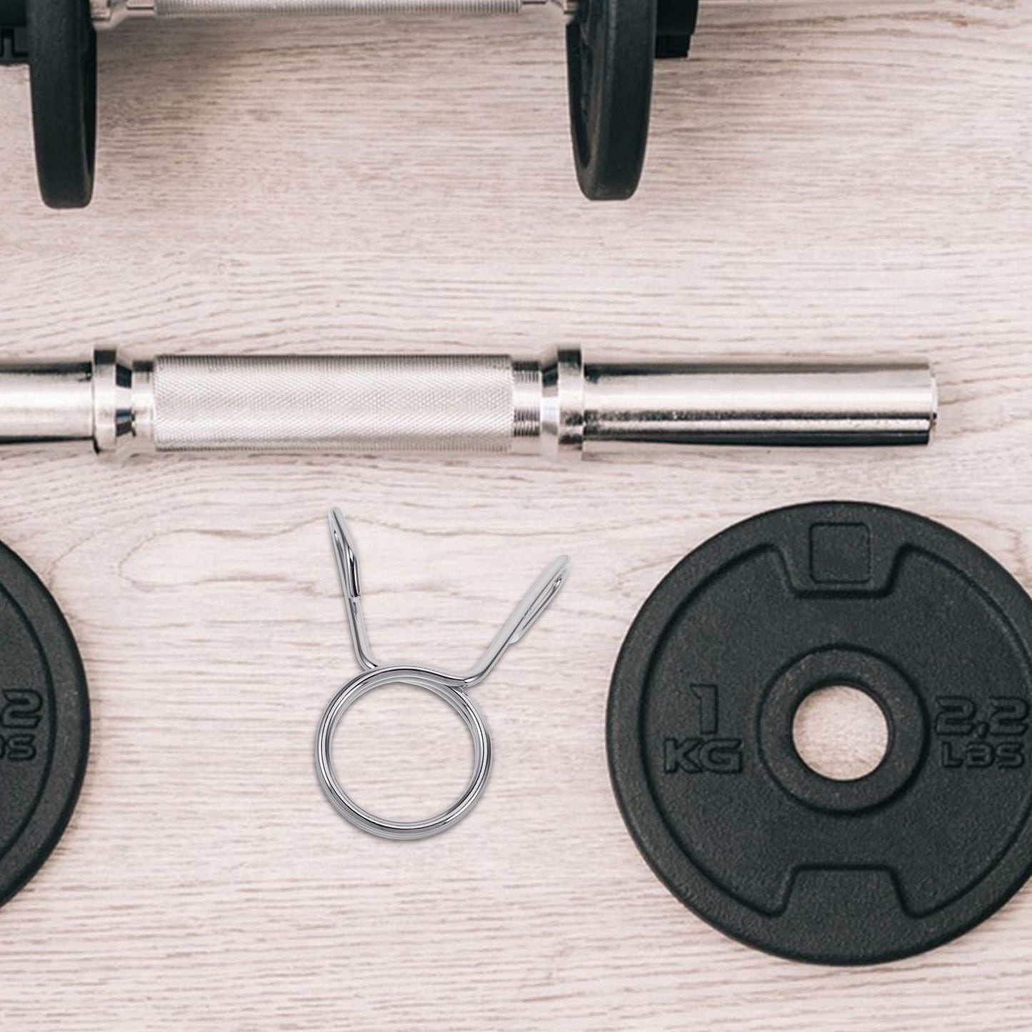 SWETRACE 1Pcs Silver Barbell Clamps for Gym Accessories and Fitness Equipment in Workout Sessions