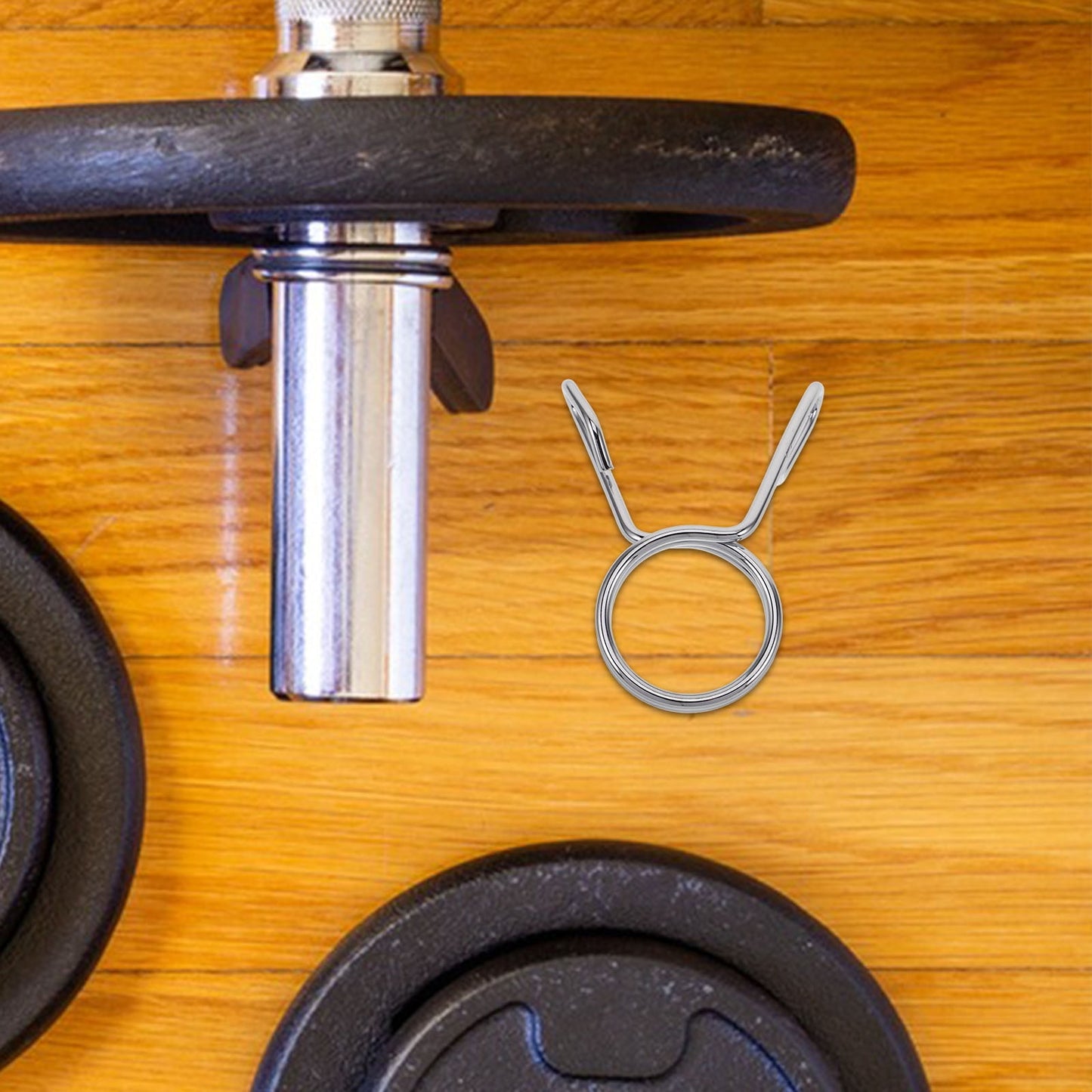 SWETRACE 1Pcs Silver Barbell Clamps for Gym Accessories and Fitness Equipment in Workout Sessions