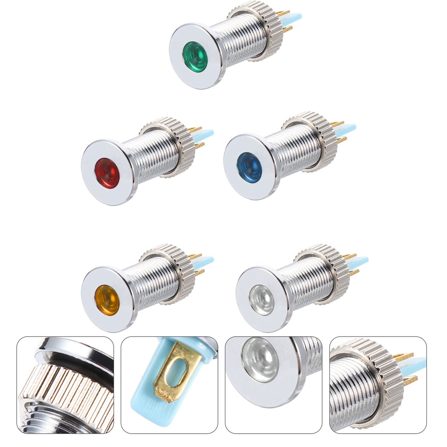 SWETRACE 5 Pcs Led Signal Indicator Lights Dash Bulbs For Cars Boats Durable Safe For And Model Vehicles