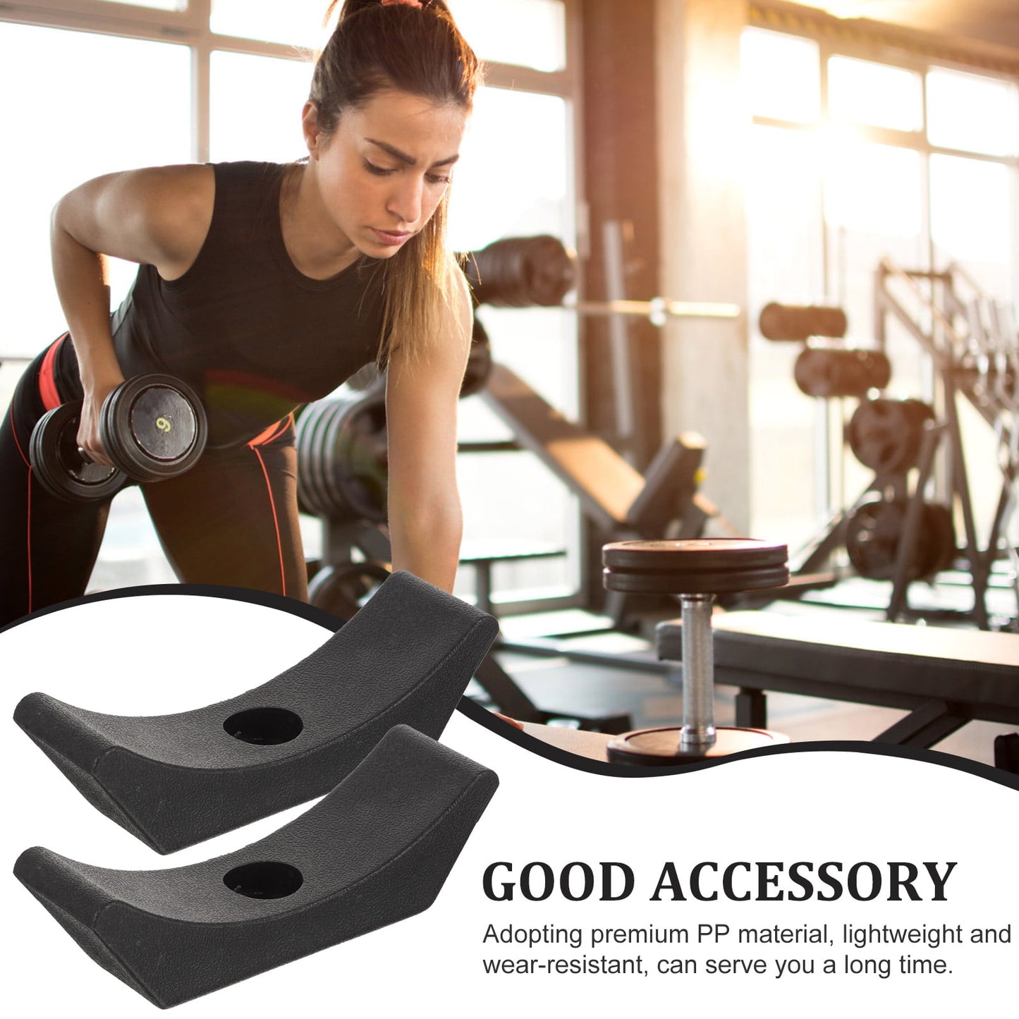 SWETRACE 4Pcs Small Dumbbell Rack Storage for Gym Accessories with Rectangular Shape and 15x5cm Size