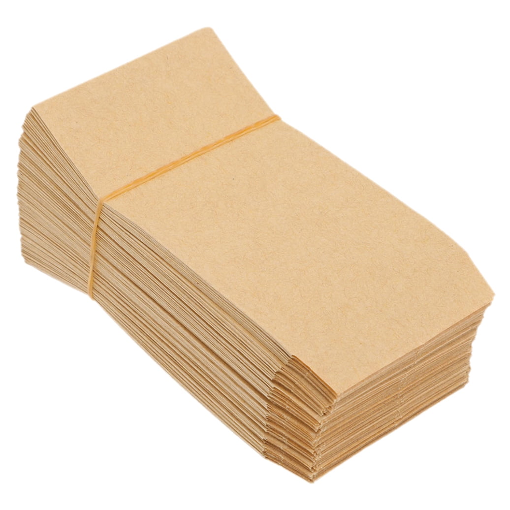 SWETRACE 100Pcs Light Yellow Rectangular Garden Paper Bags for Storage 5.1x3.5x0.04in