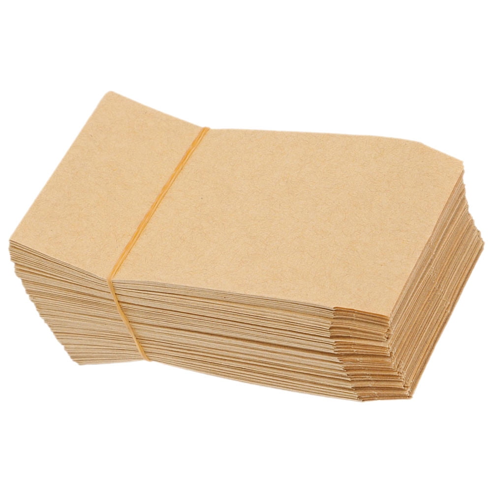 SWETRACE 100Pcs Light Yellow Rectangular Garden Paper Bags for Storage 5.1x3.5x0.04in