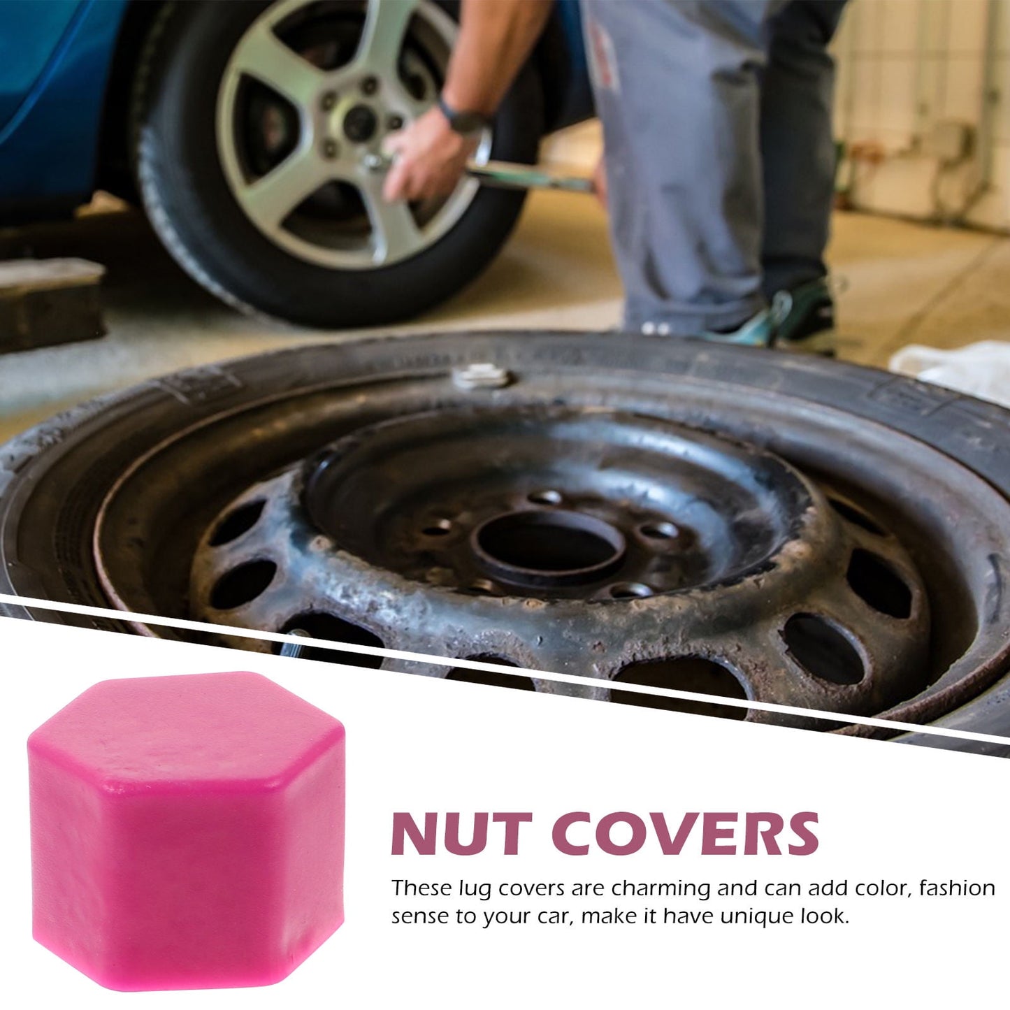 SWETRACE Hub Nut Cover Purple Silicone 20pcs