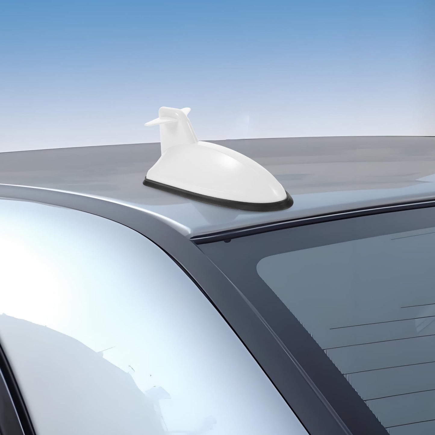 SWETRACE 1Pcs Car Antenna Top Cover White Plastic Car Roof Antenna for Car Owners Use