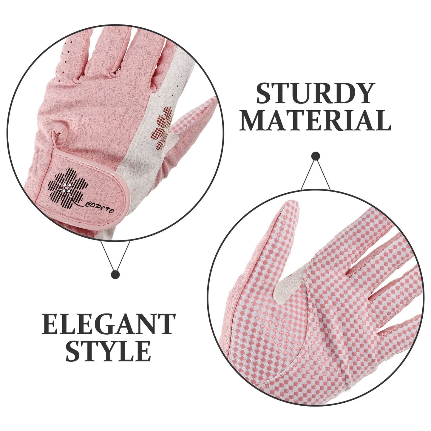 SWETRACE Golf Gloves Women Specific Fit Pink 1 Pair 7.9X3.7X0.1in