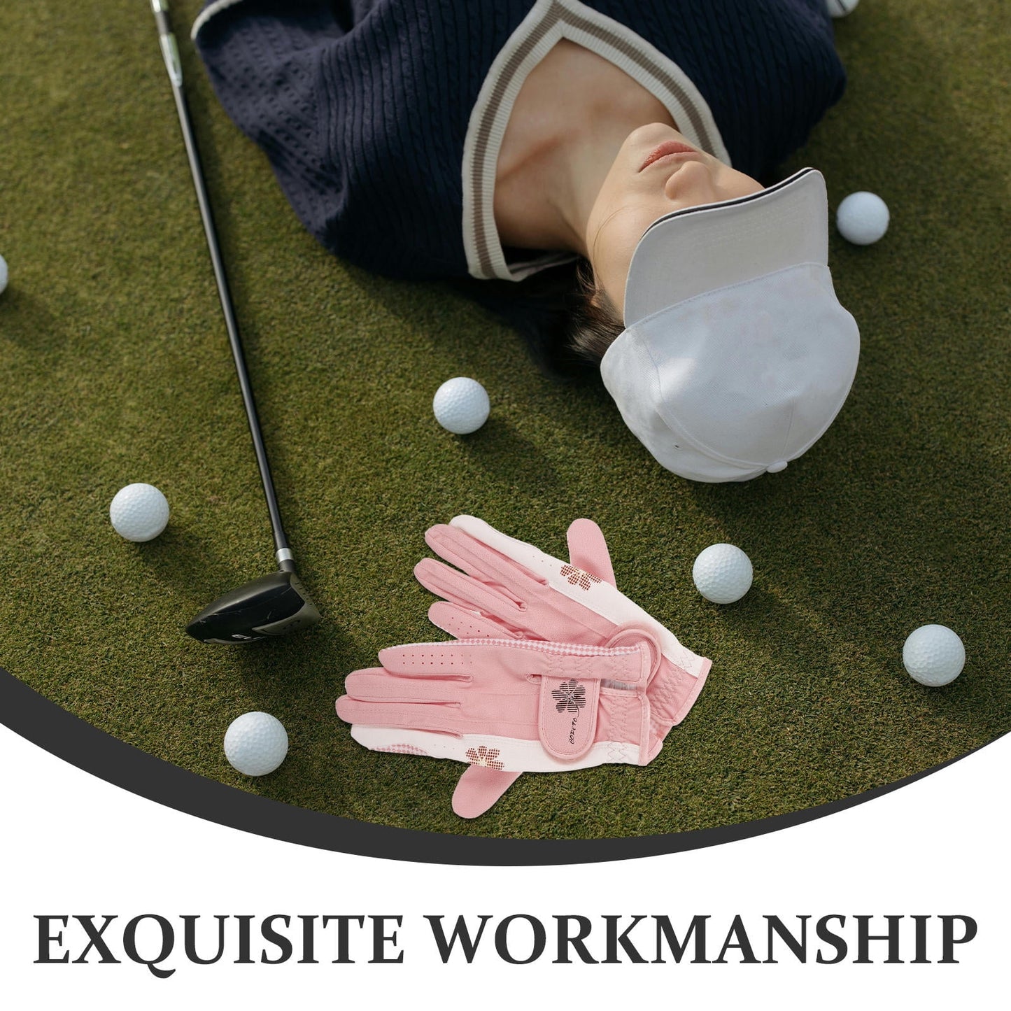SWETRACE Golf Gloves Women Specific Fit Pink 1 Pair 7.9X3.7X0.1in