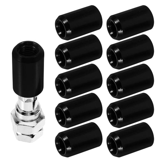 SWETRACE 16X Lug Nuts Black Aluminium Alloy Car Wheel Nut Covers Daily Use