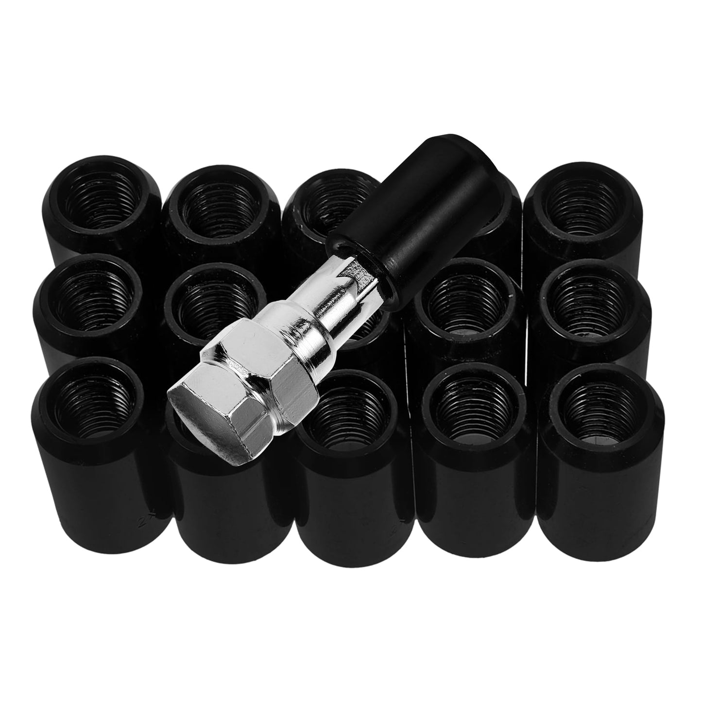 SWETRACE 16X Lug Nuts Black Aluminium Alloy Car Wheel Nut Covers Daily Use