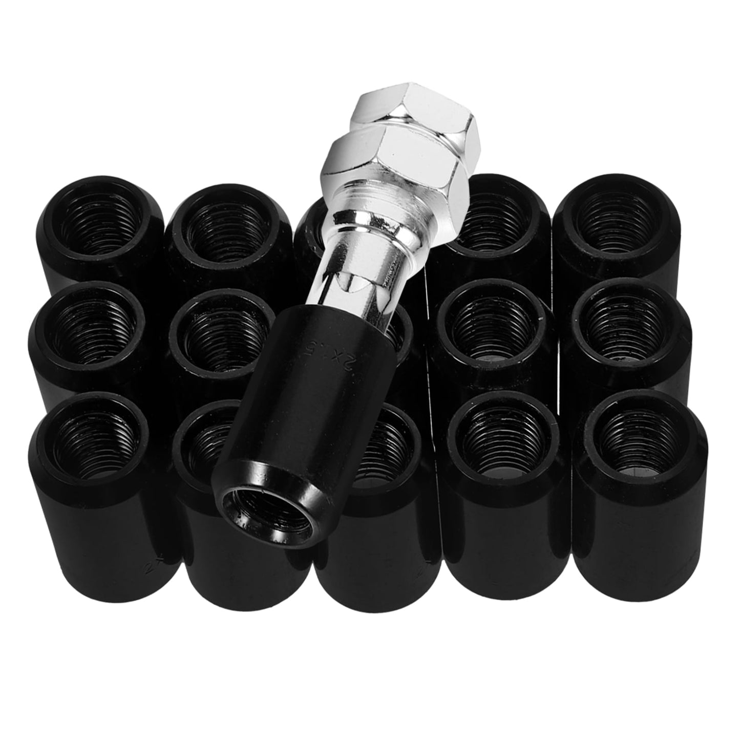 SWETRACE 16X Lug Nuts Black Aluminium Alloy Car Wheel Nut Covers Daily Use