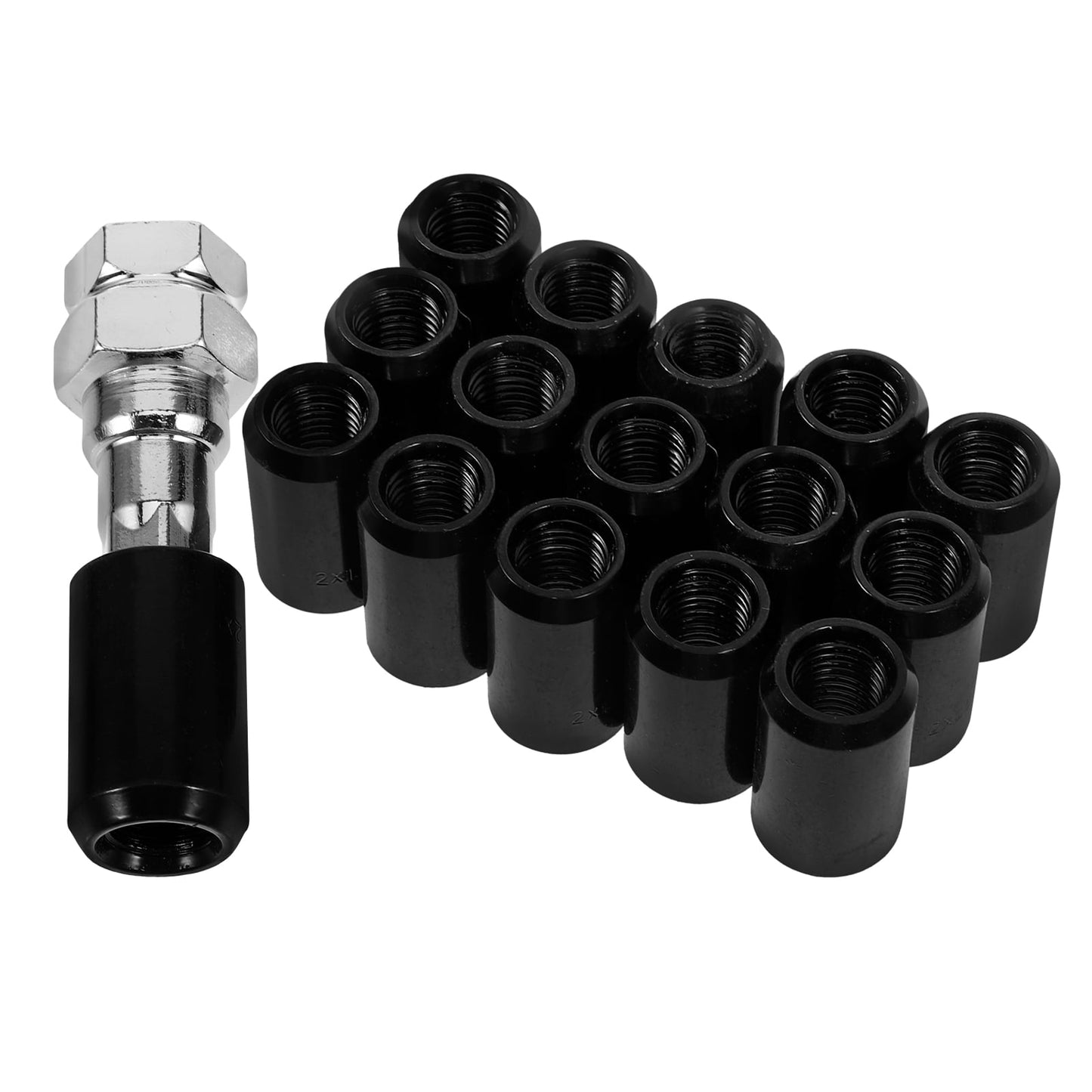 SWETRACE 16X Lug Nuts Black Aluminium Alloy Car Wheel Nut Covers Daily Use