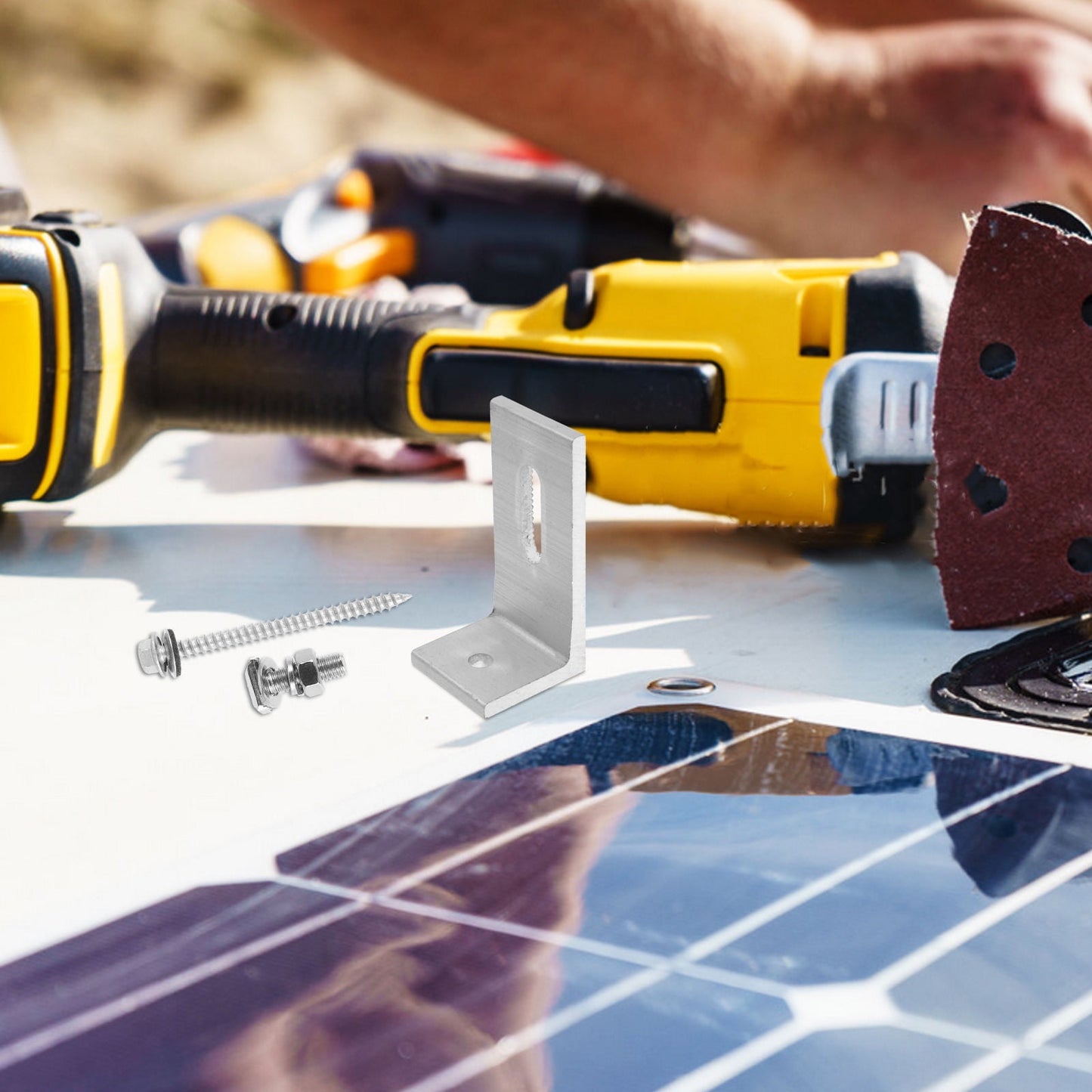SWETRACE Aluminum Alloy Solar Panel Mounting 1 Set L Shaped For Rv Roof Installation And Support
