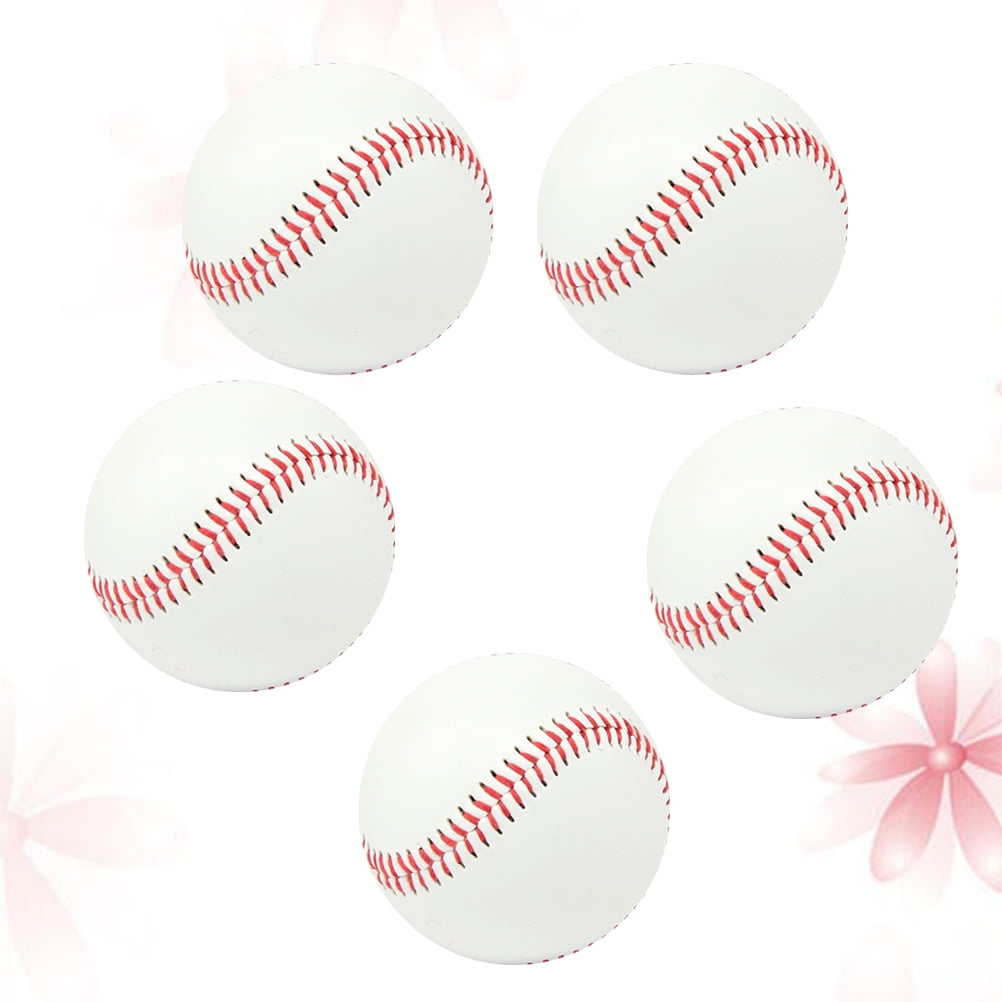 SWETRACE Exercise Baseball Training Balls Rubber 5 Pcs Indoor and Outdoor Practice