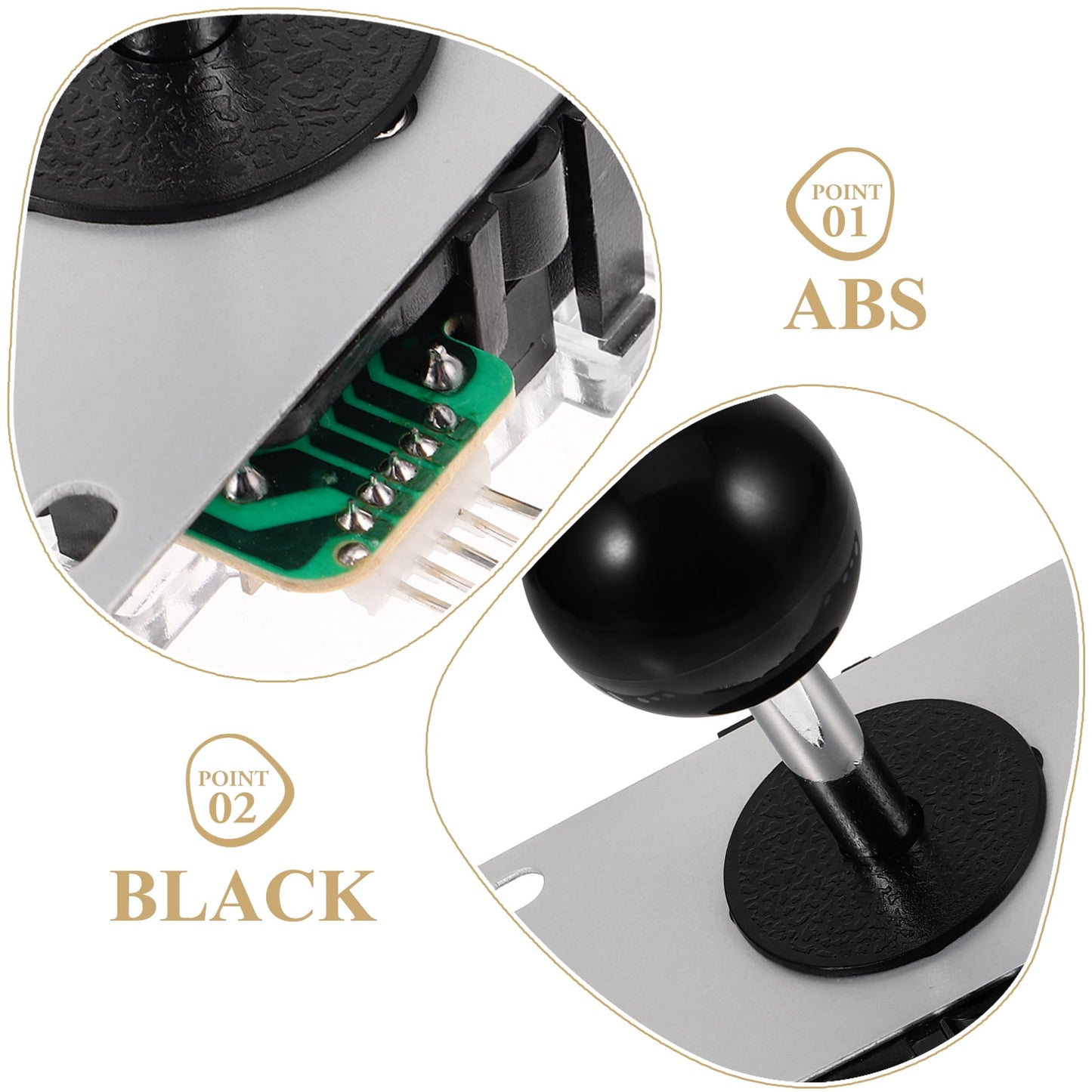SWETRACE 1 Set Reusable Joystick Micro Switch Control for Gaming Arcade Use Black Color
