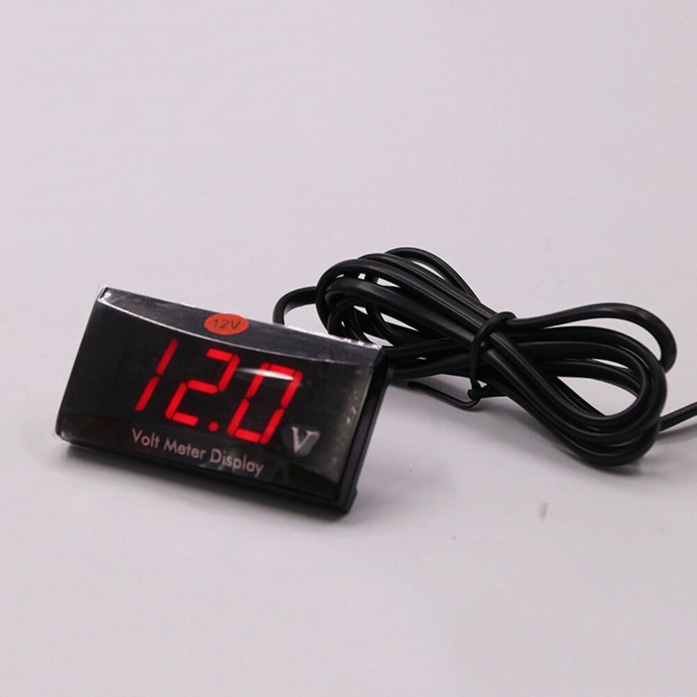 SWETRACE Red Led Voltmeter 12V 1Pack For Car And Motorcycle With Low Power Consumption And Anti-Frost Features