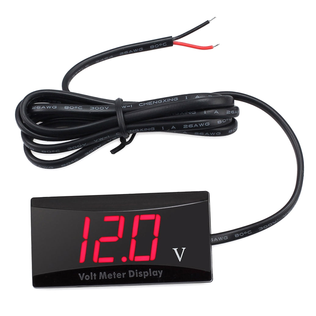SWETRACE Red Led Voltmeter 12V 1Pack For Car And Motorcycle With Low Power Consumption And Anti-Frost Features