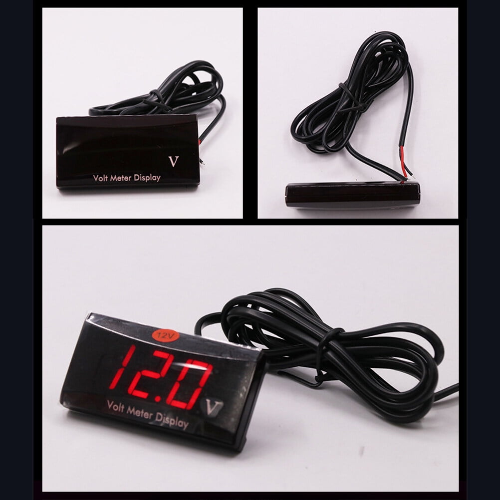SWETRACE Red Led Voltmeter 12V 1Pack For Car And Motorcycle With Low Power Consumption And Anti-Frost Features